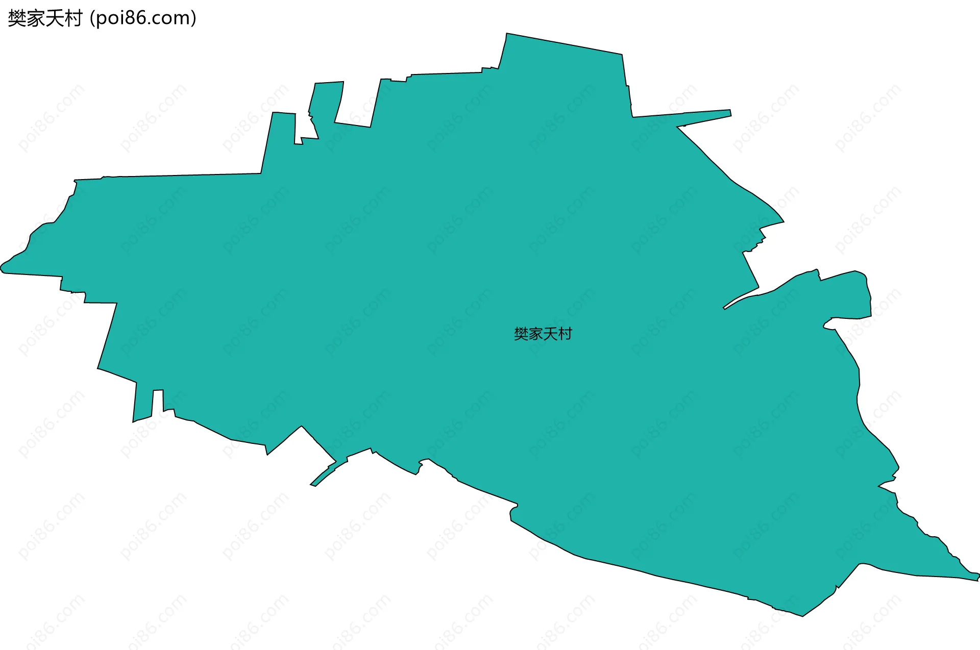 樊家夭村边界地图