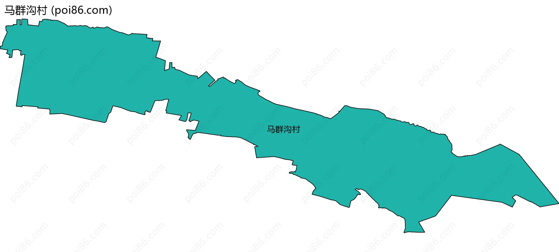 马群沟村边界地图