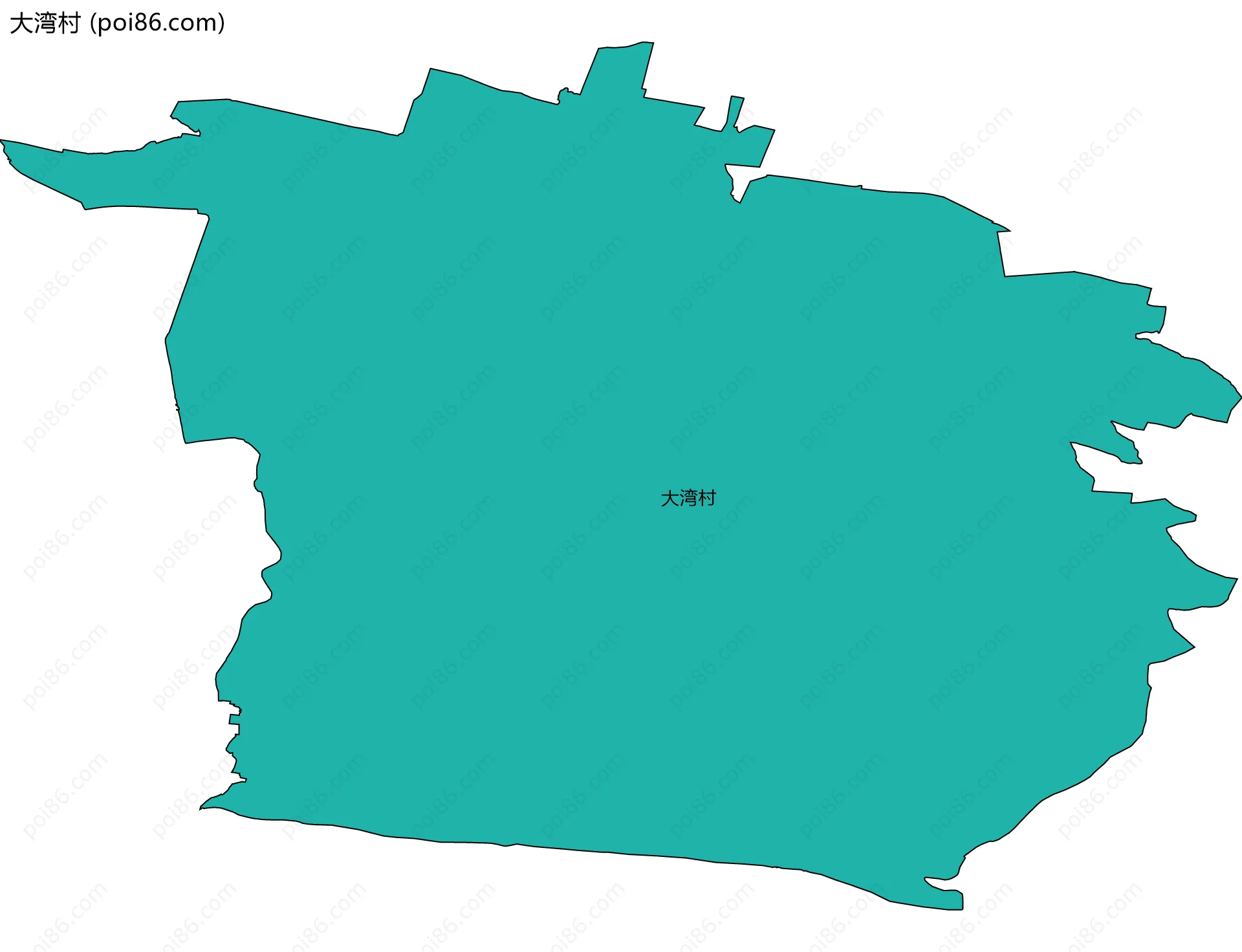 大湾村边界地图