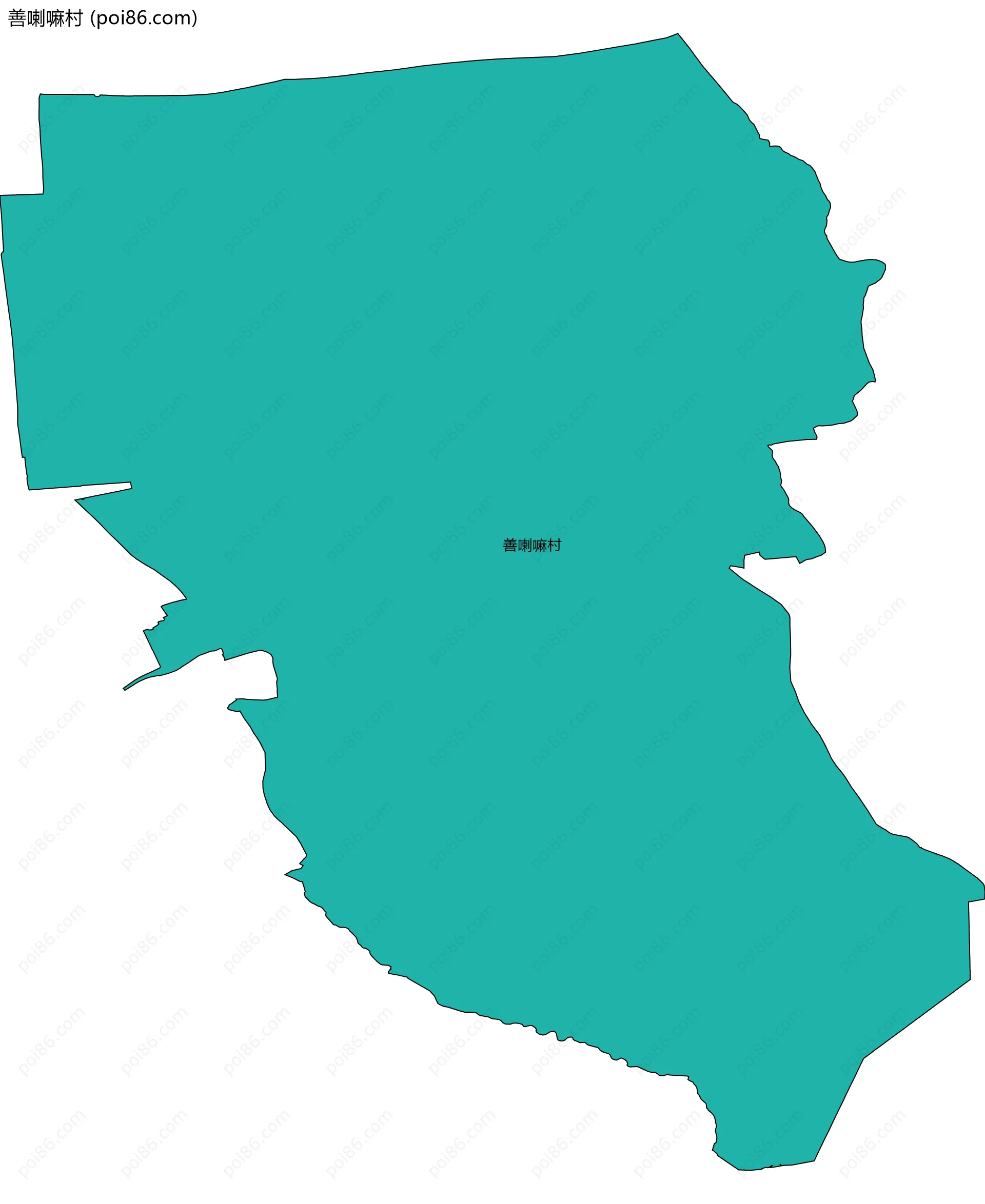 善喇嘛村边界地图