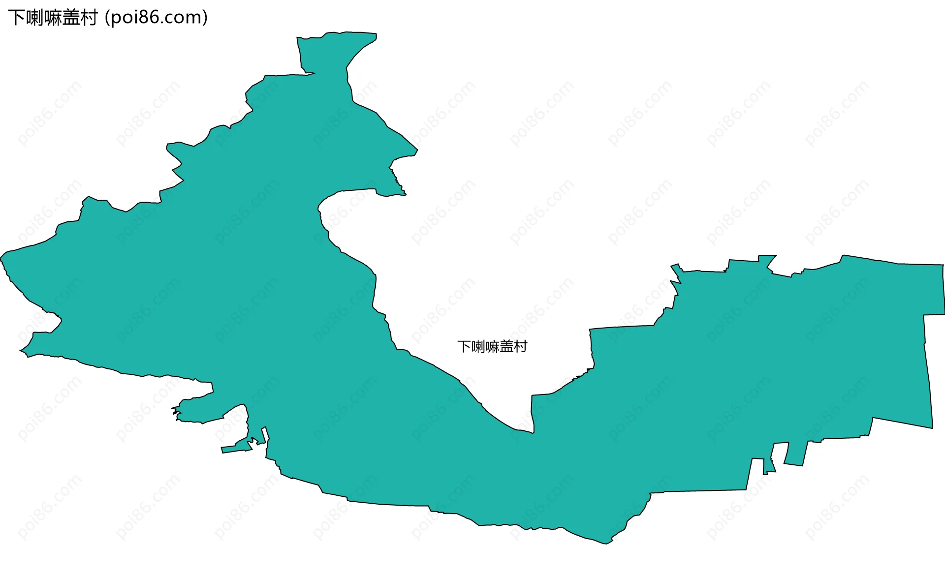 下喇嘛盖村边界地图