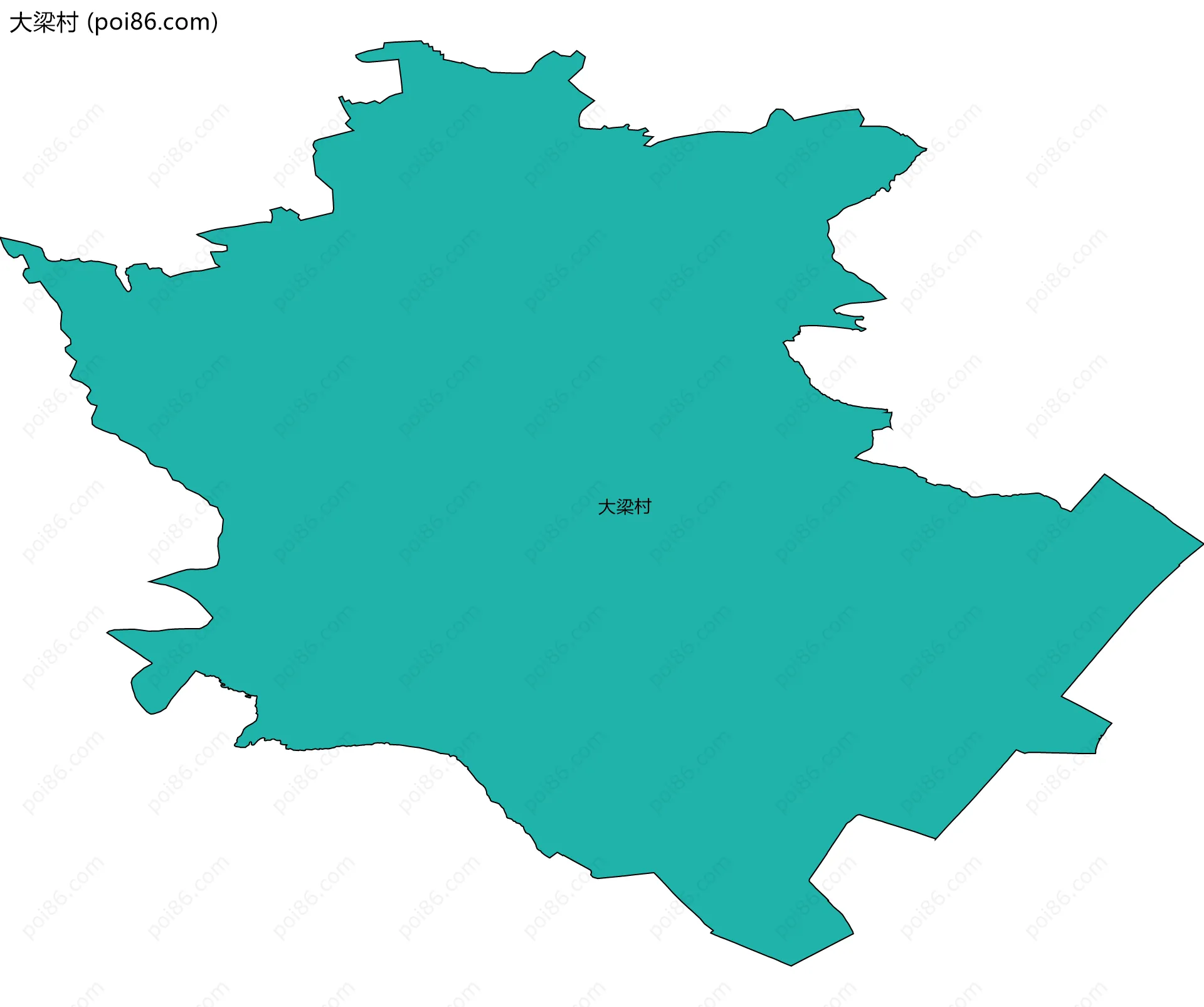 大梁村边界地图