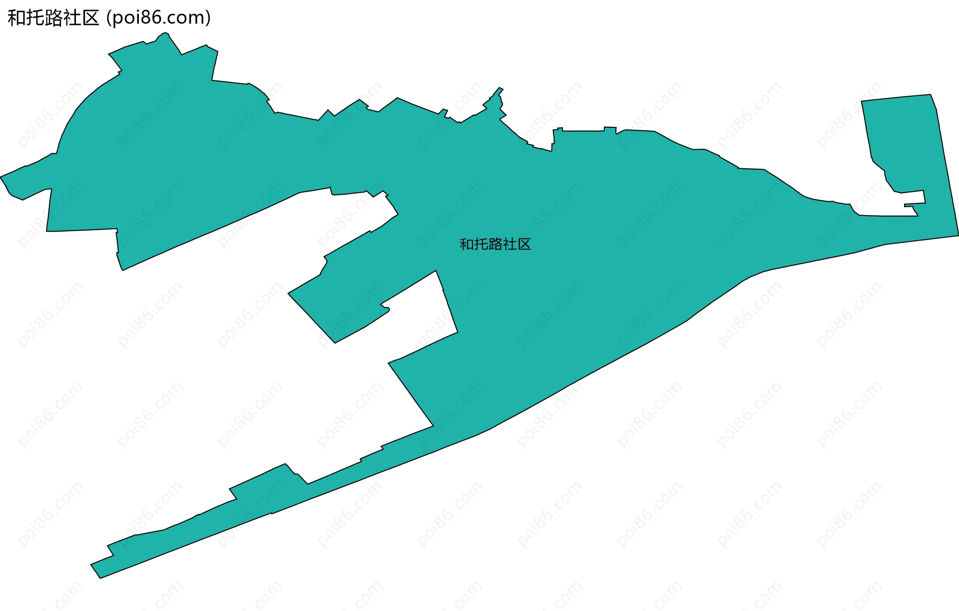 和托路社区边界地图