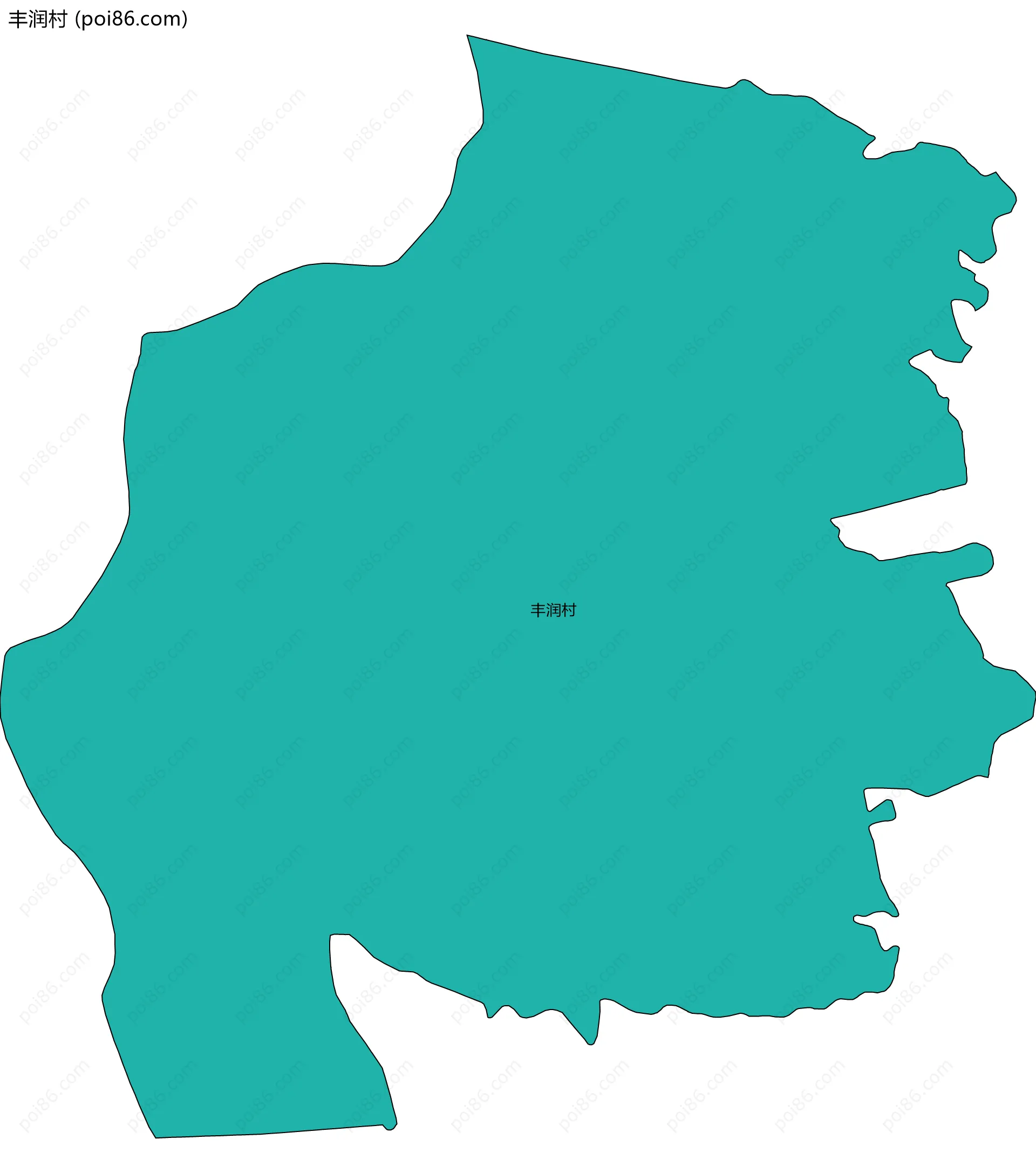 丰润村边界地图