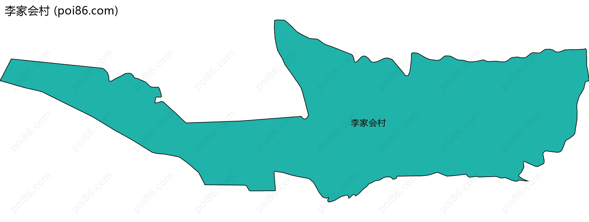 李家会村边界地图