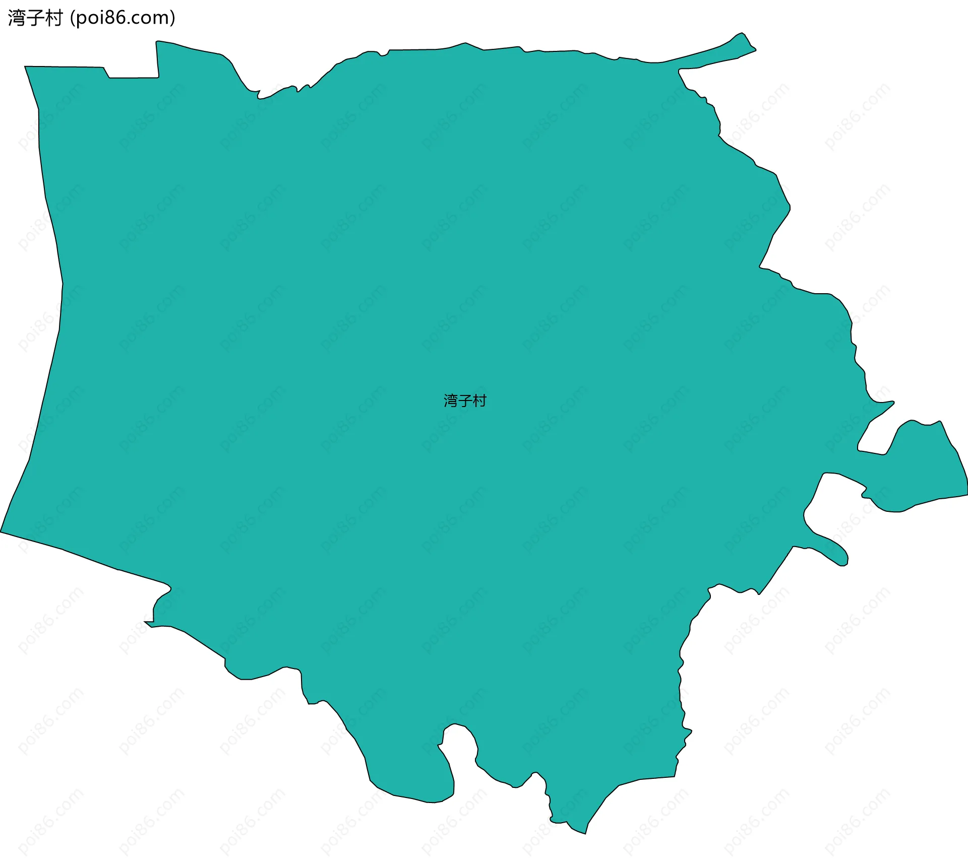 湾子村边界地图