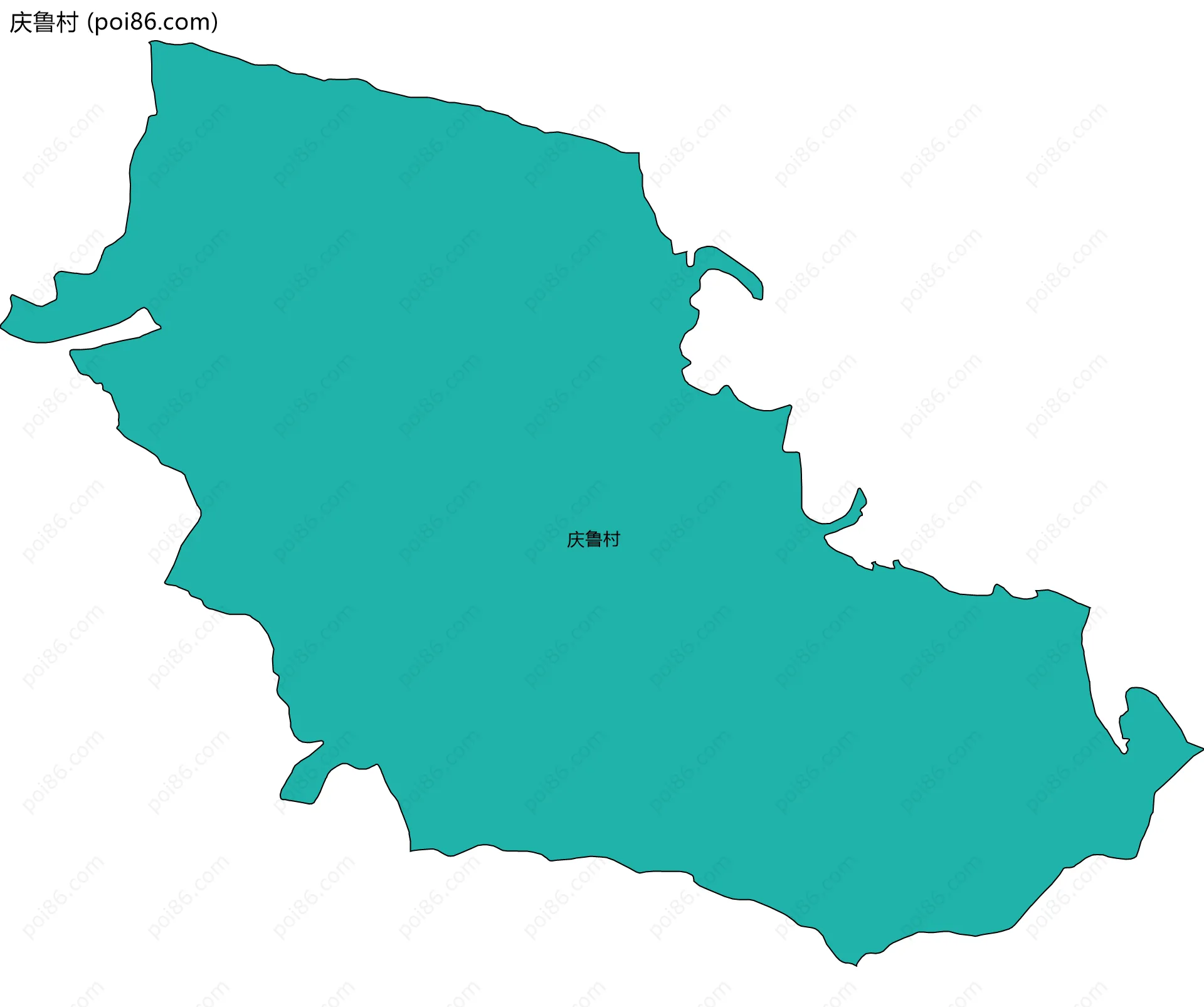 庆鲁村边界地图