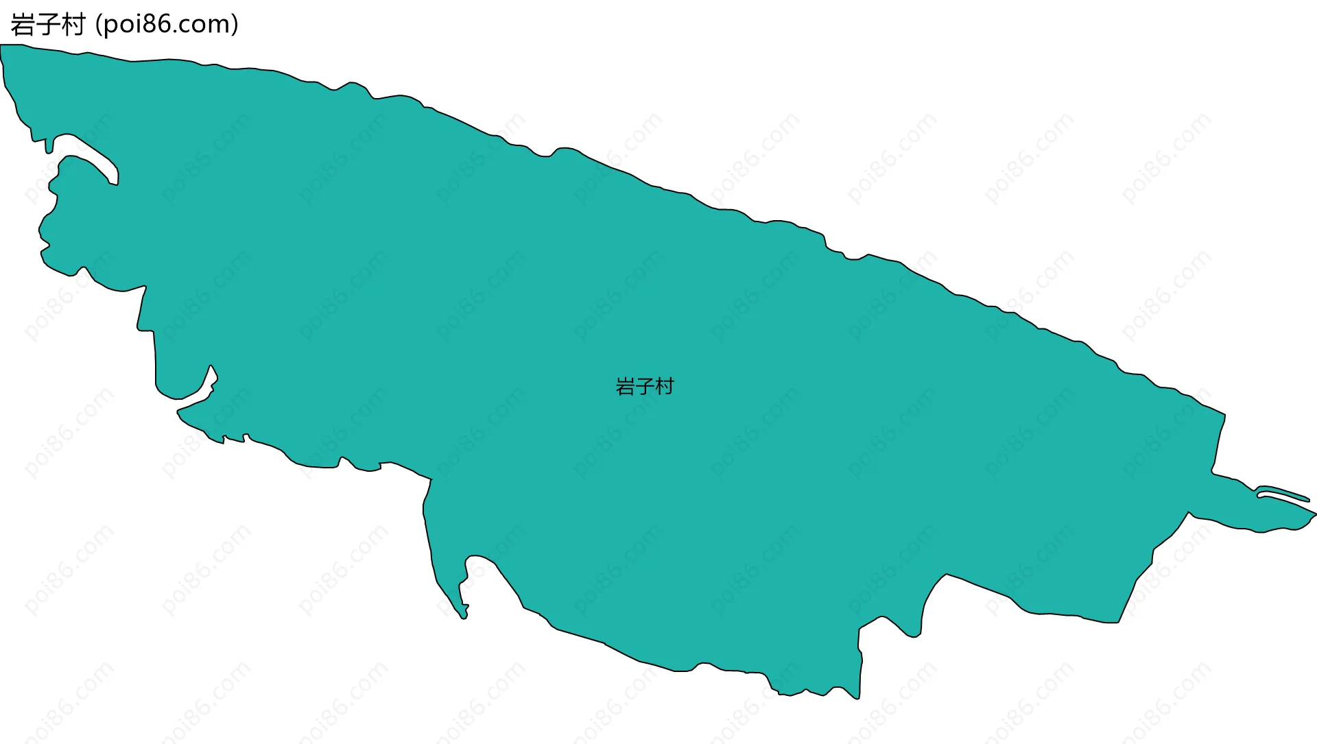 岩子村边界地图