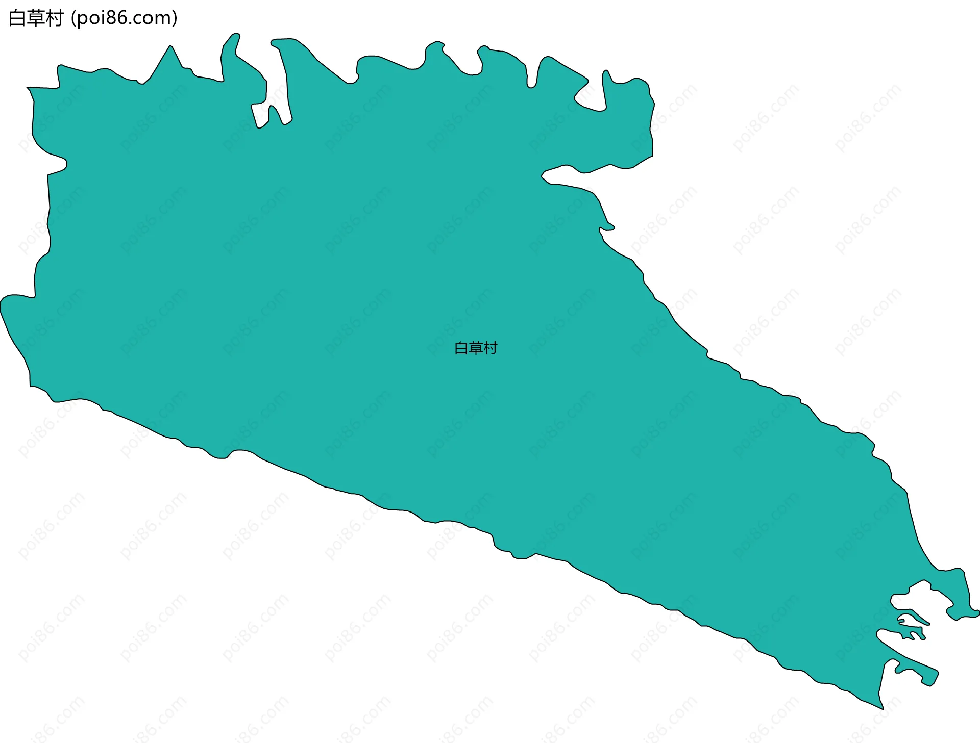 白草村边界地图