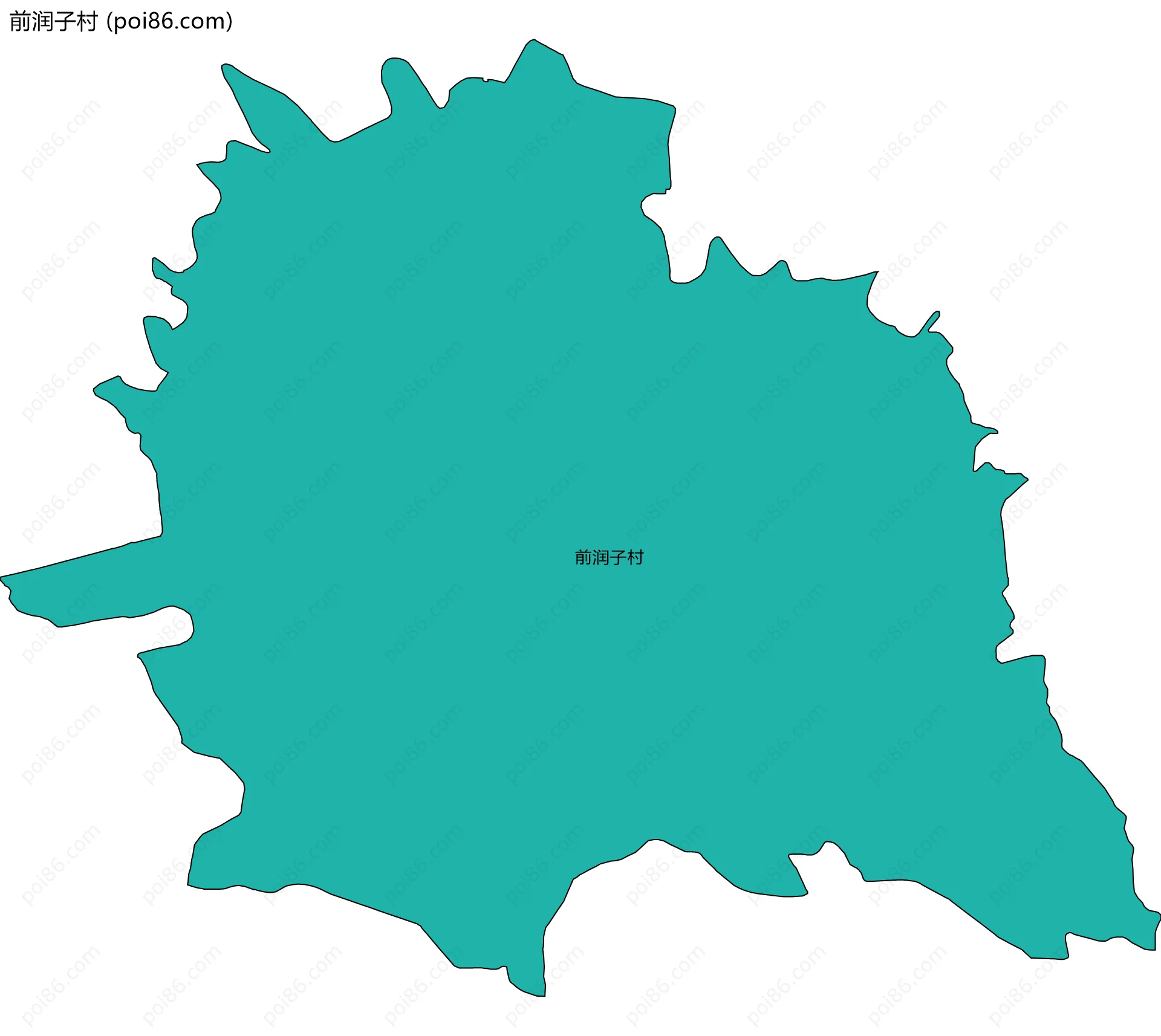 前润子村边界地图