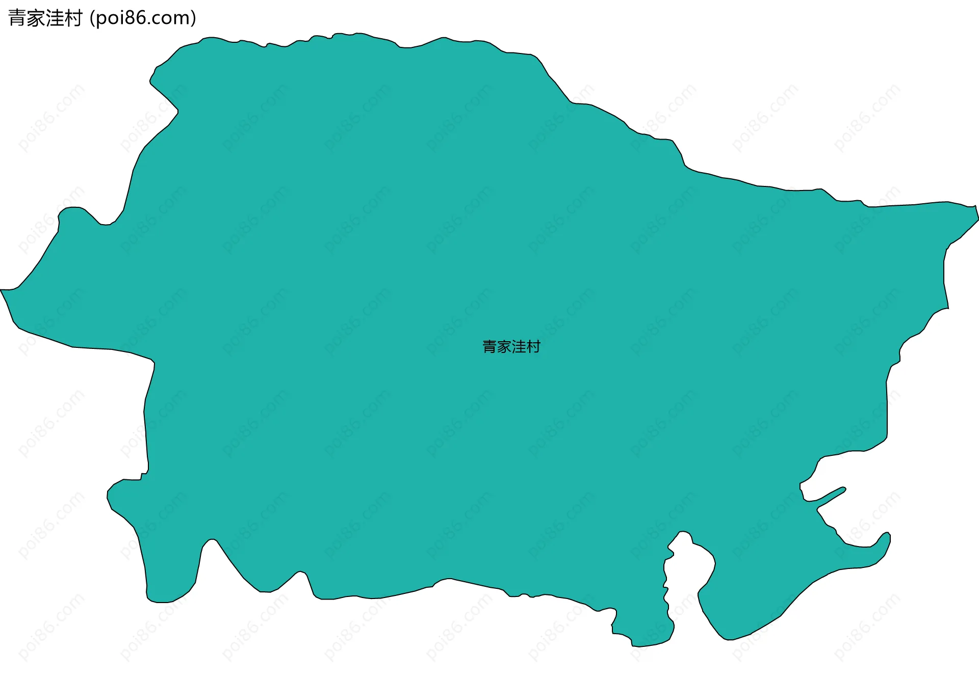 青家洼村边界地图