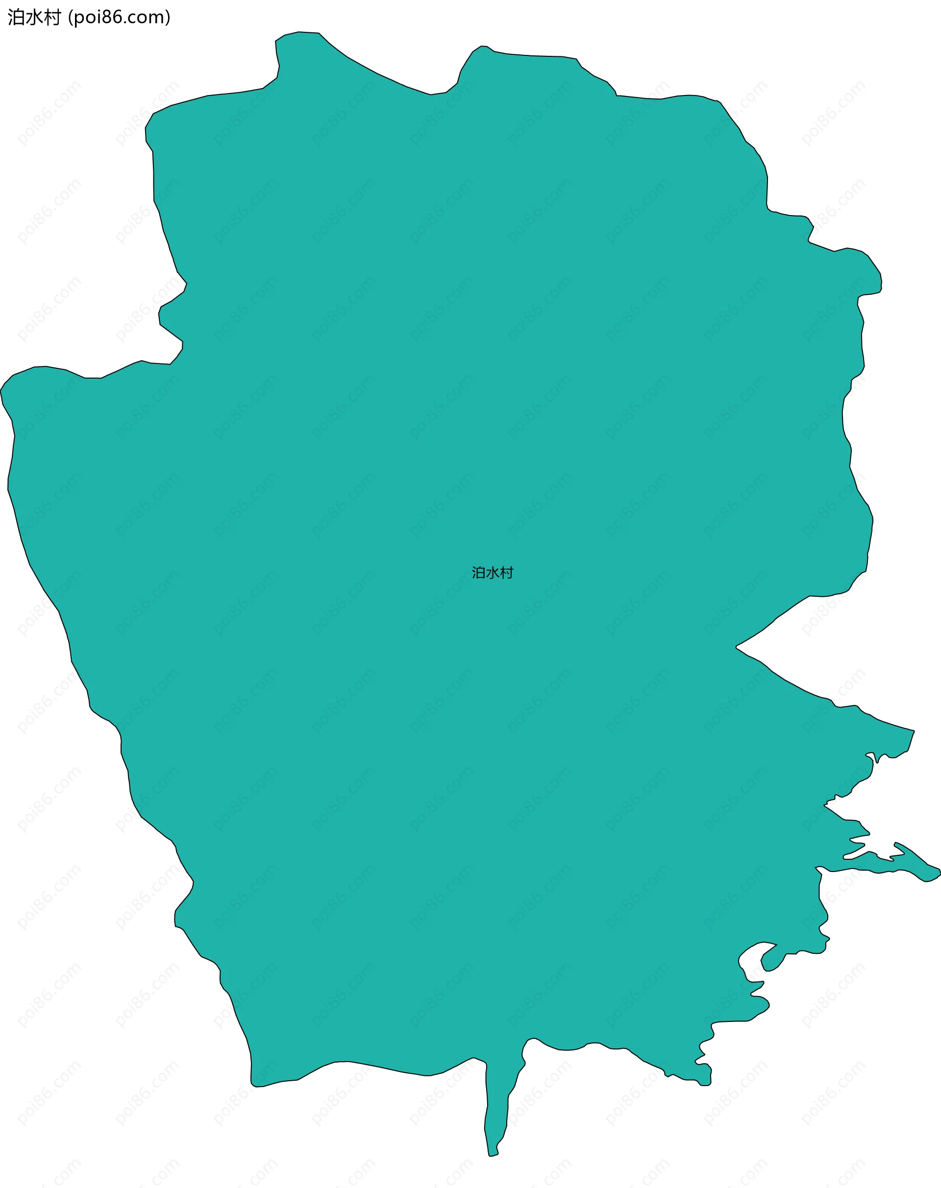 泊水村边界地图