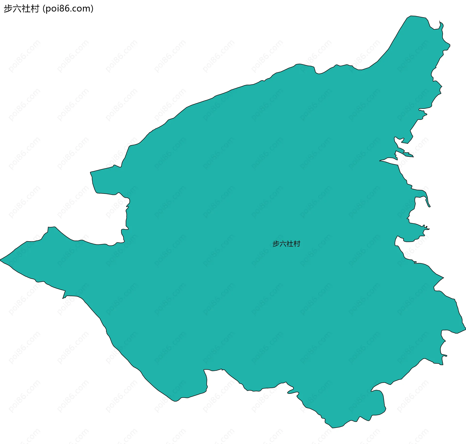 步六社村边界地图