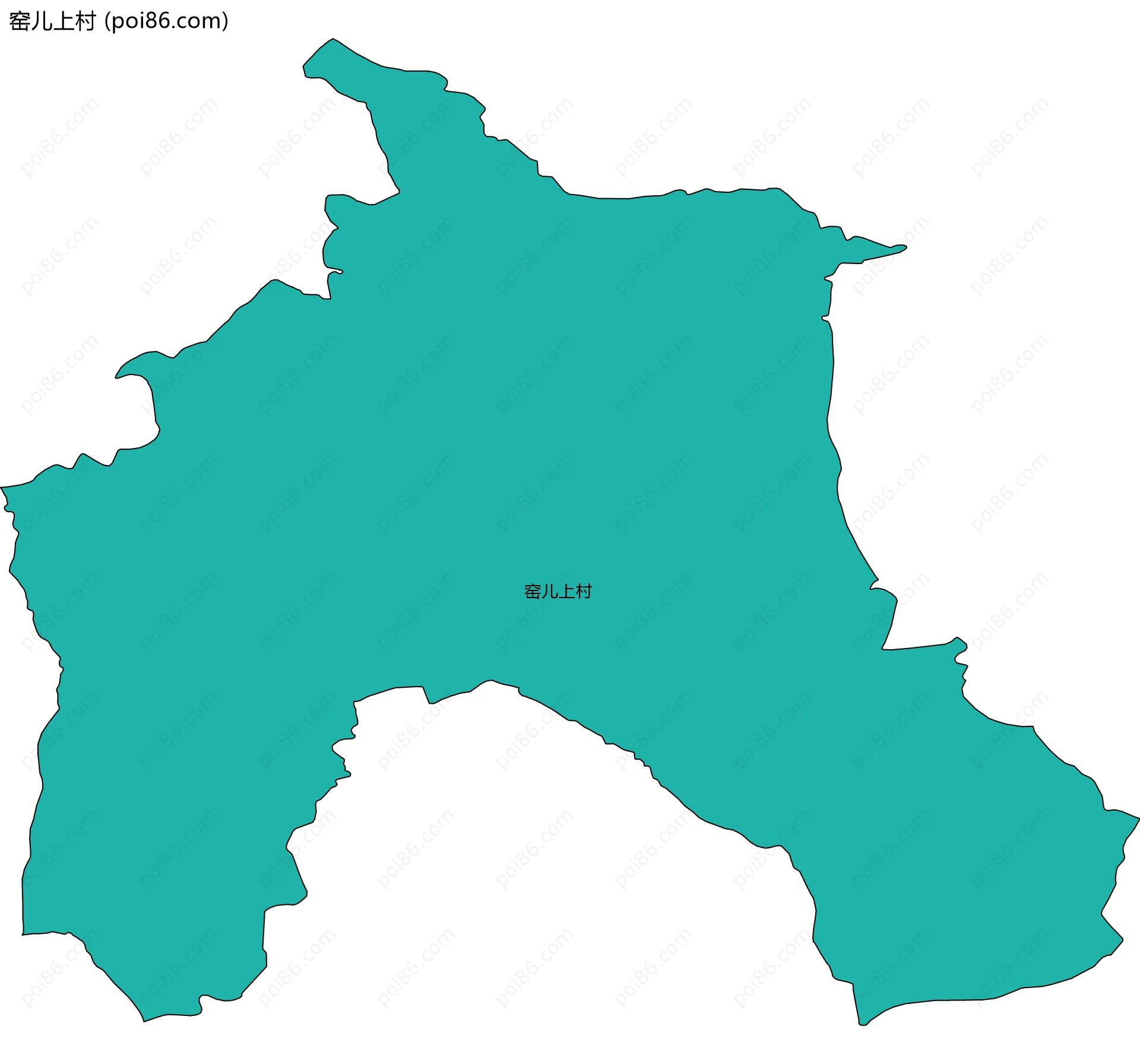 窑儿上村边界地图