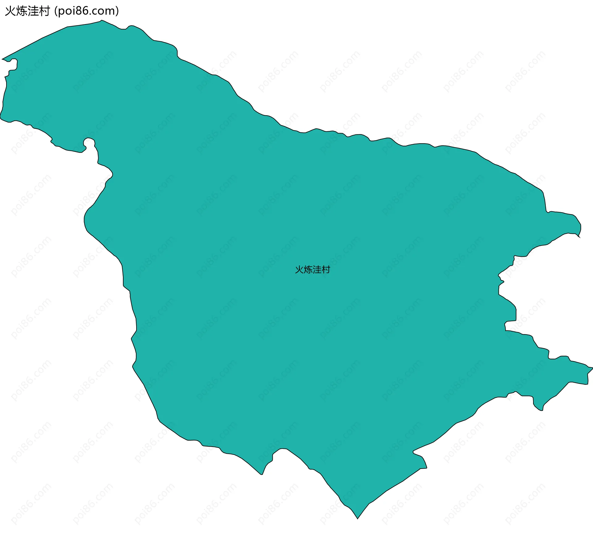 火炼洼村边界地图