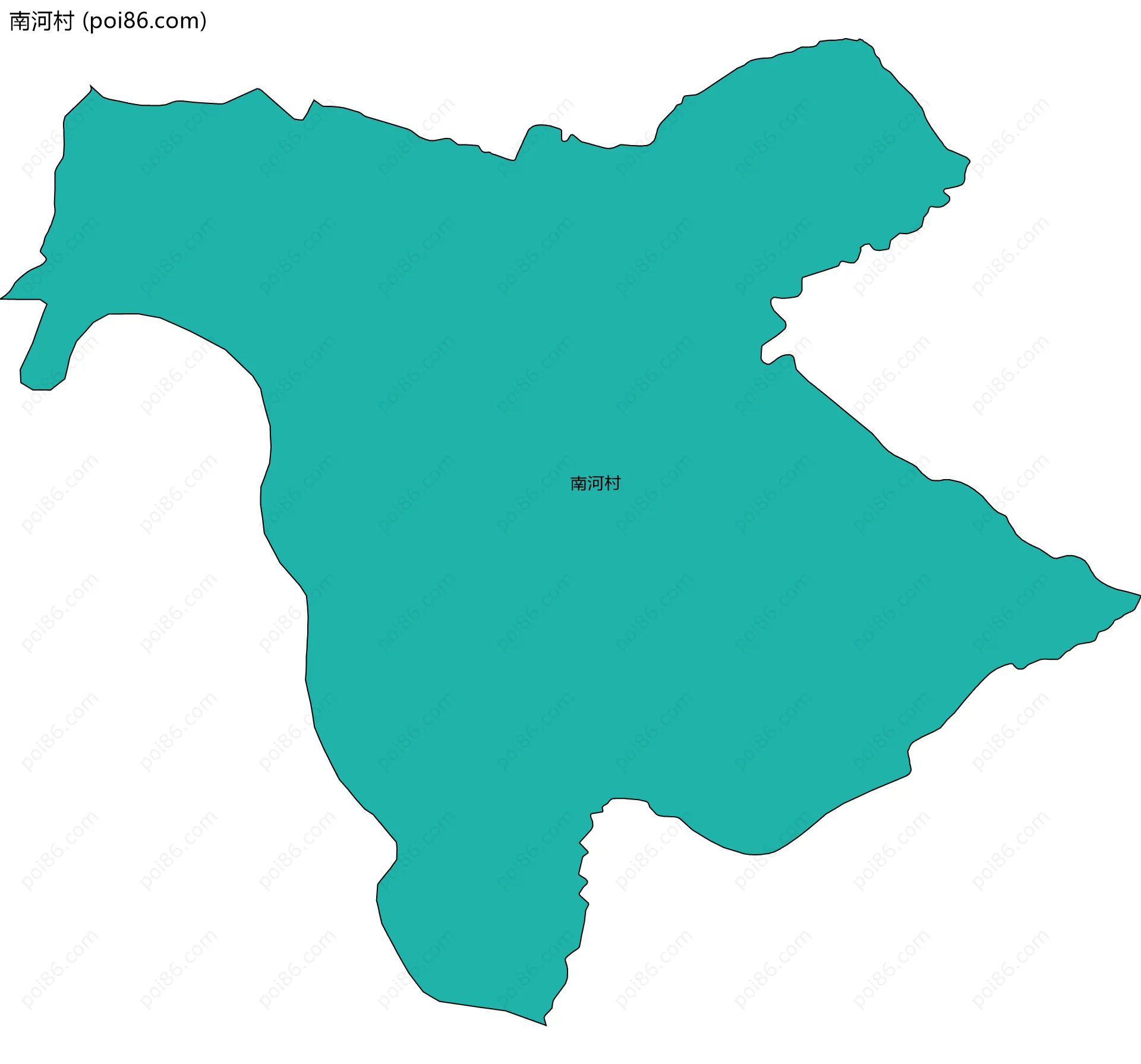 南河村边界地图