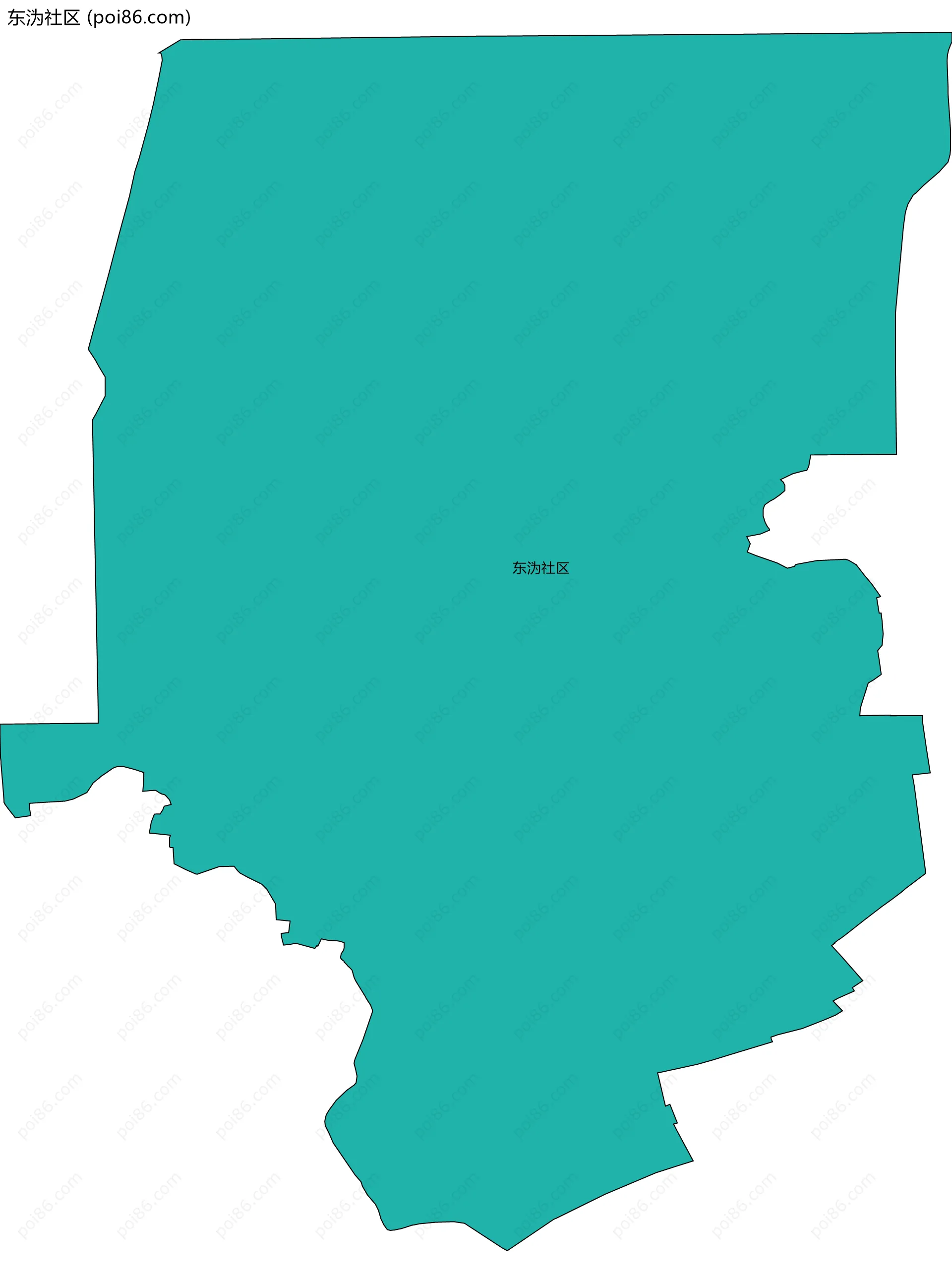 东沩社区边界地图