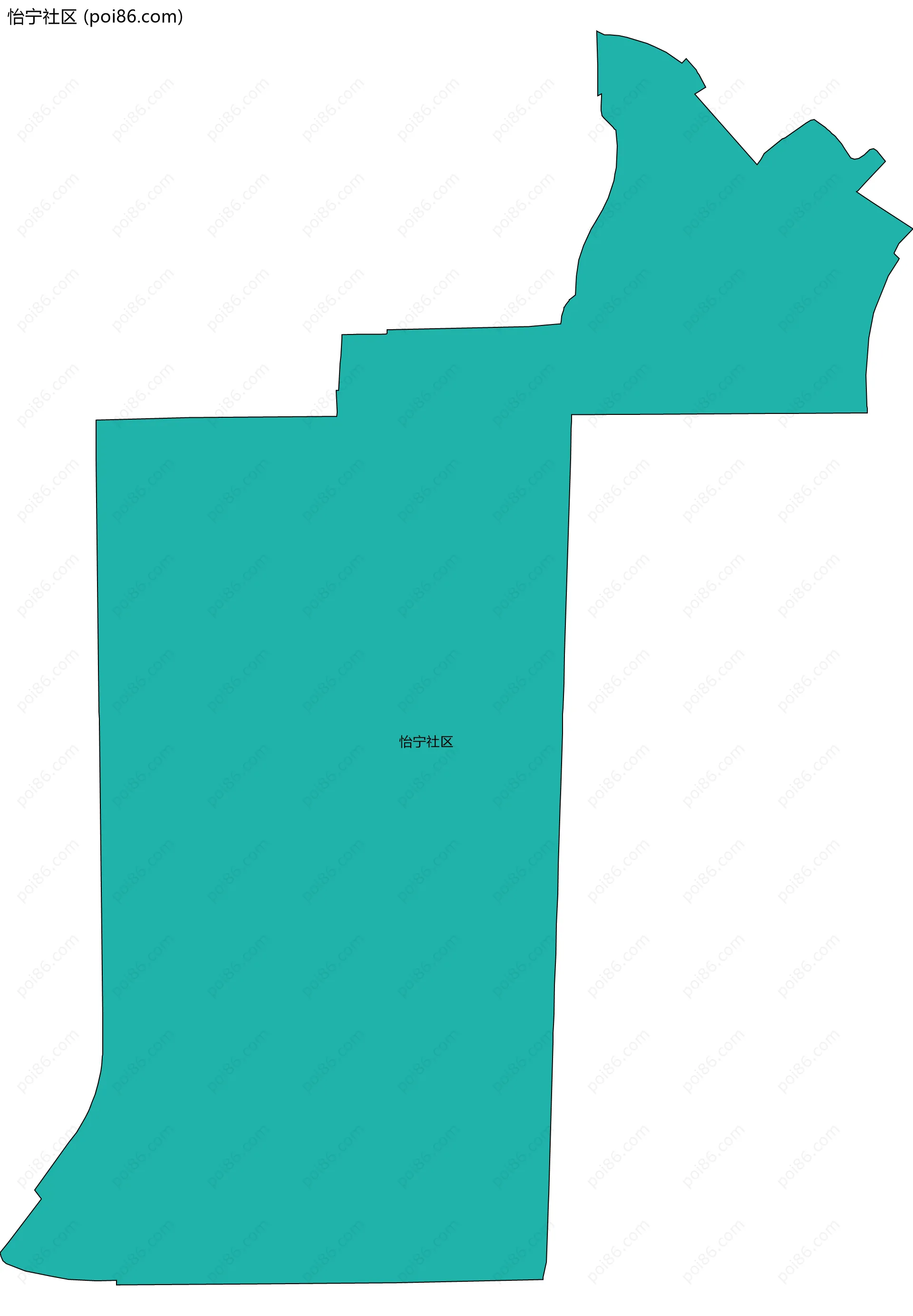 怡宁社区边界地图