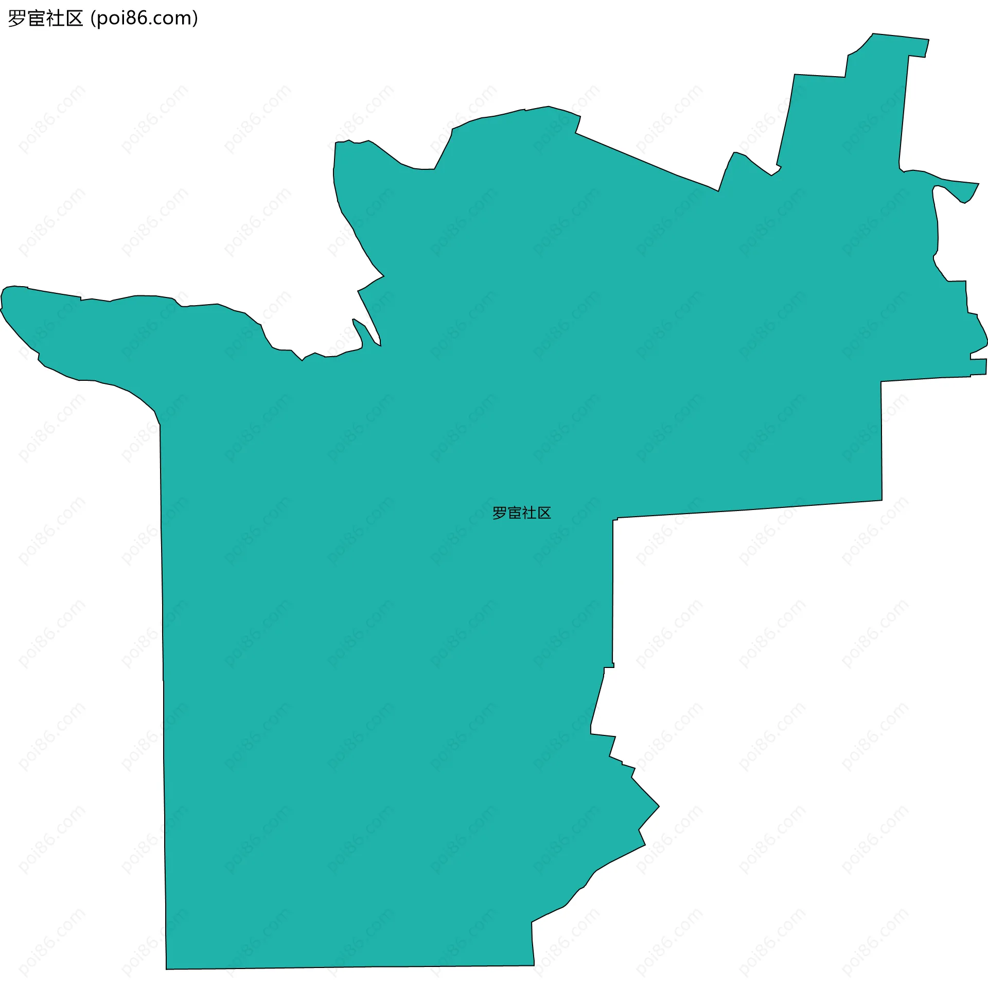 罗宦社区边界地图