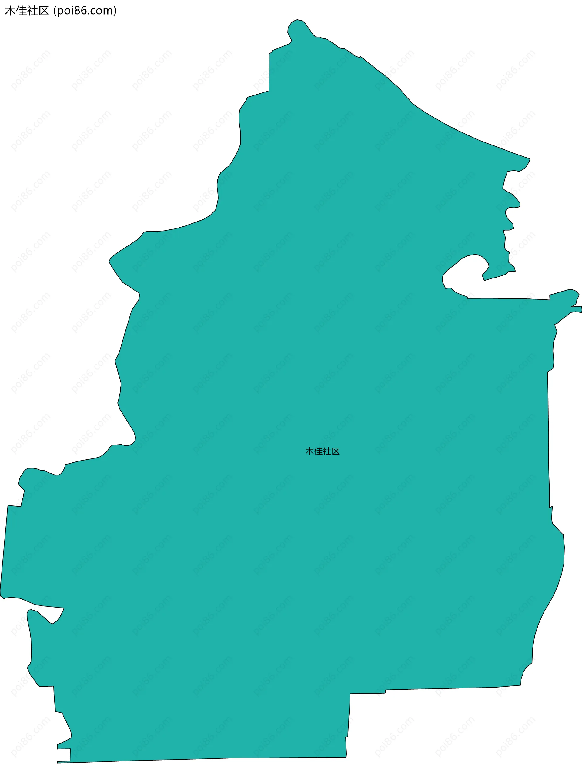 木佳社区边界地图