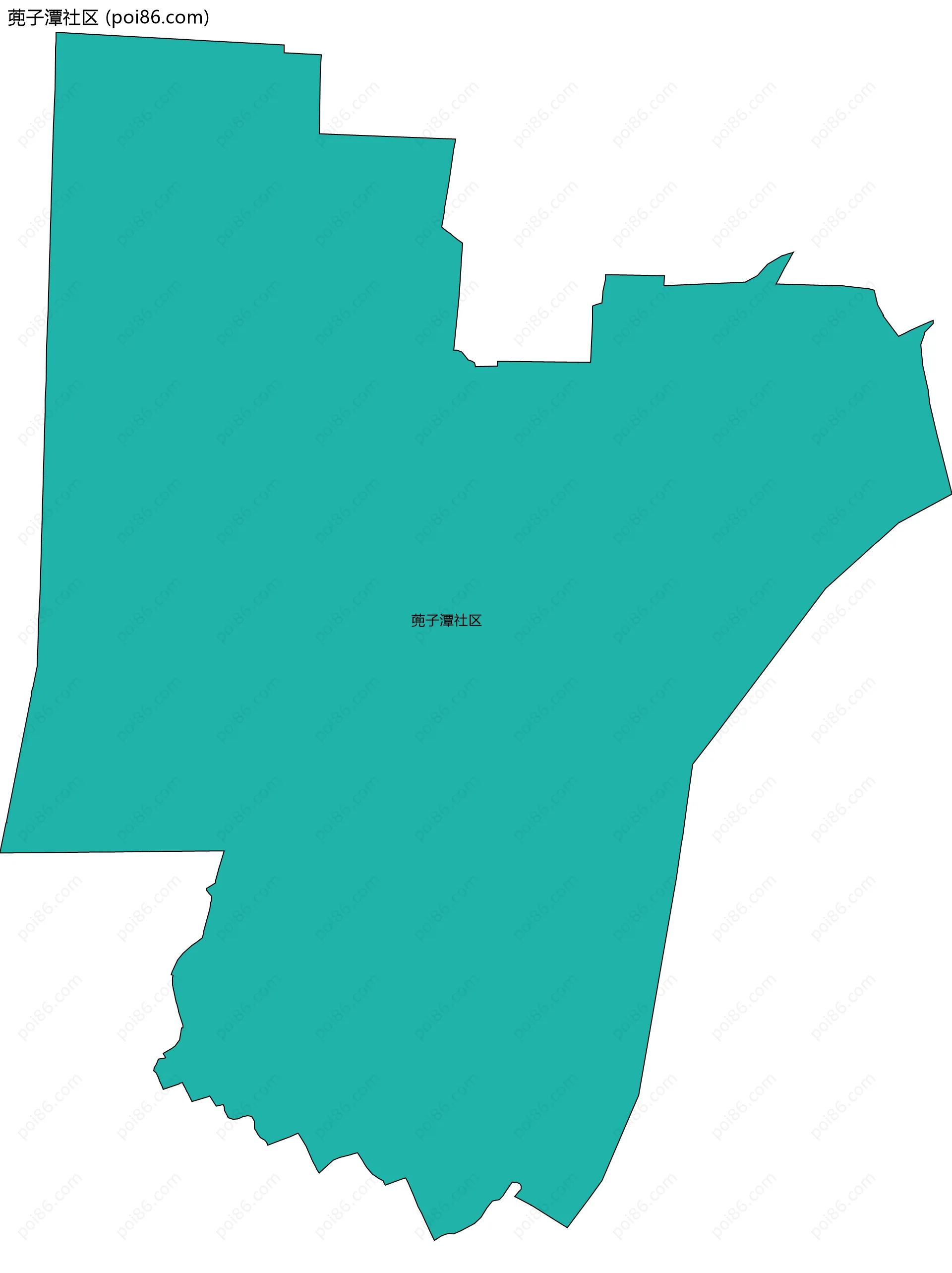 蔸子潭社区边界地图