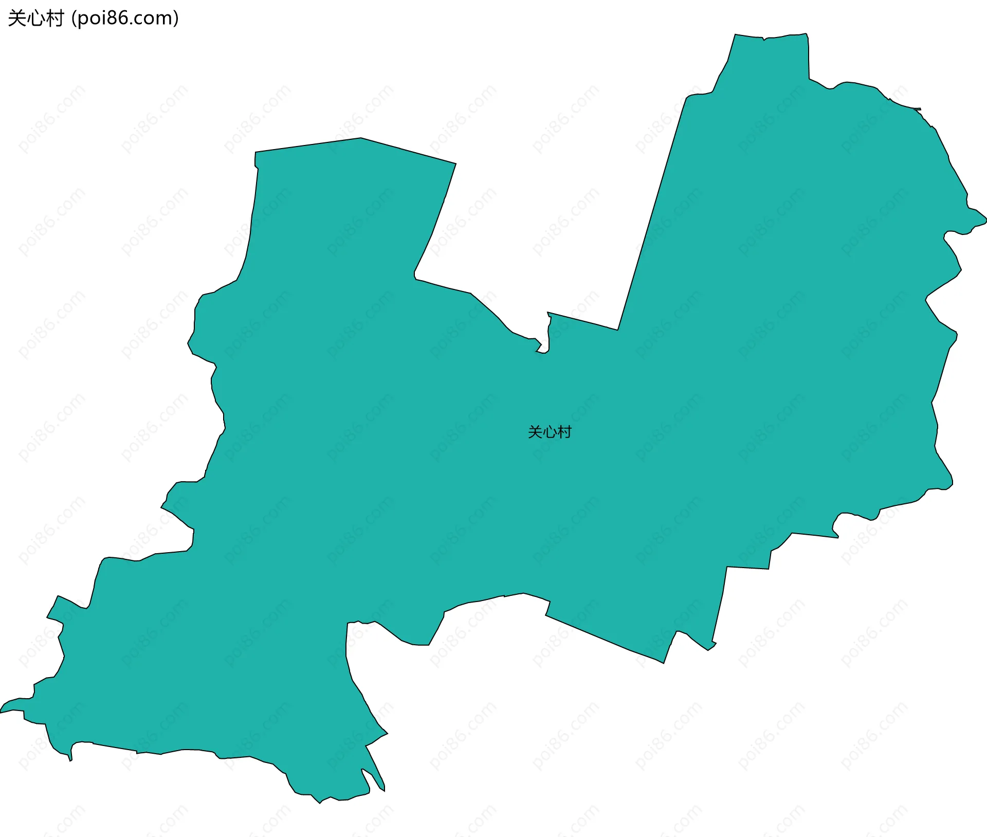 关心村边界地图