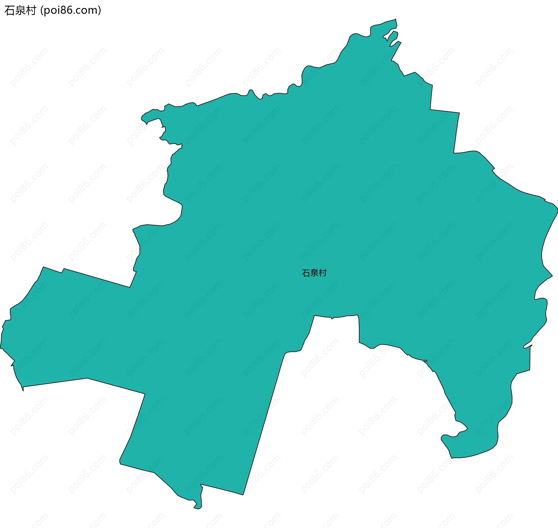 石泉村边界地图