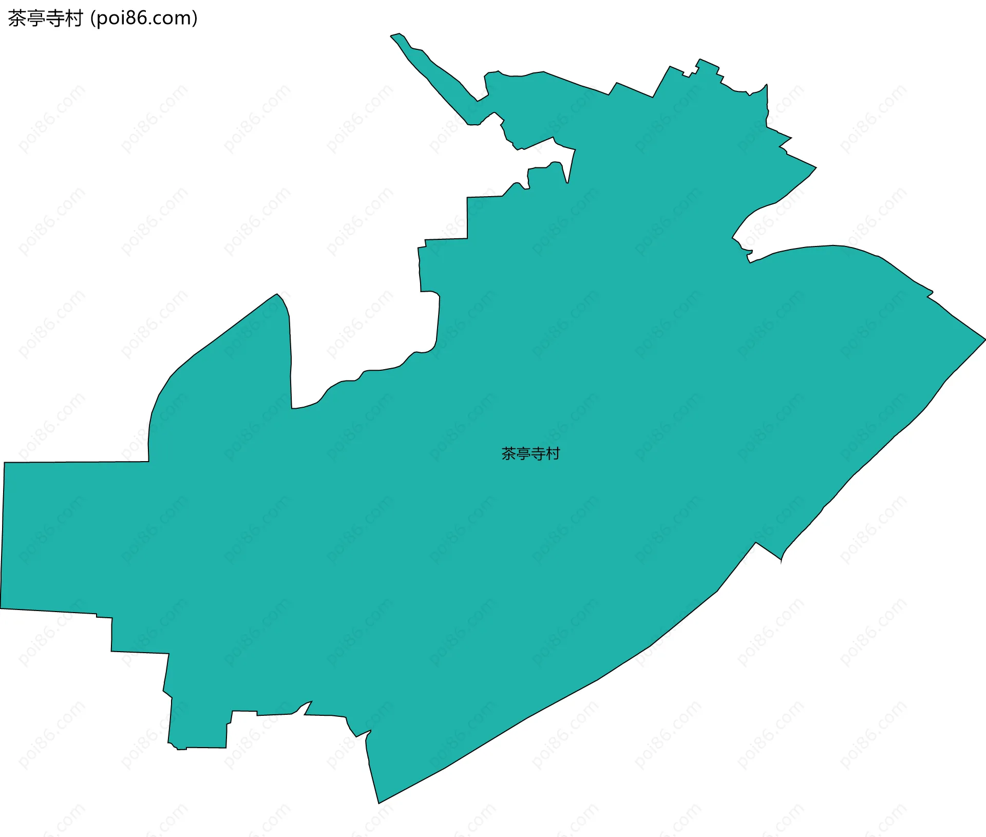 茶亭寺村边界地图