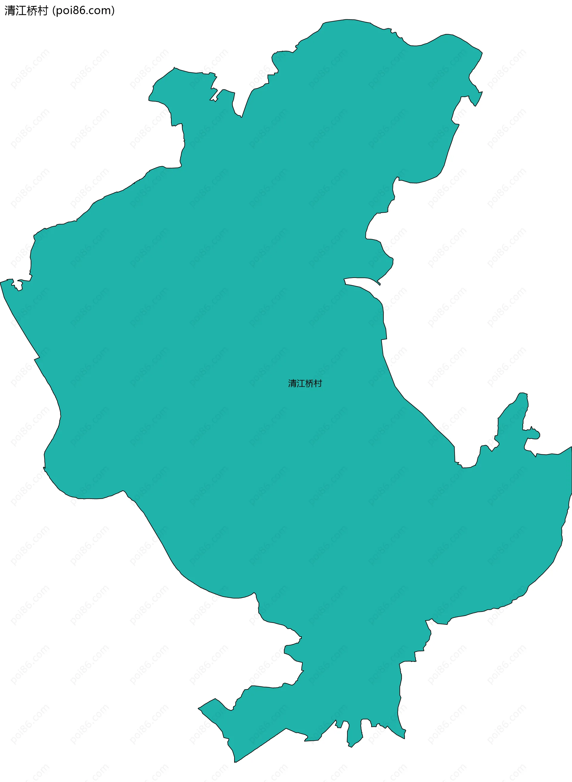 清江桥村边界地图