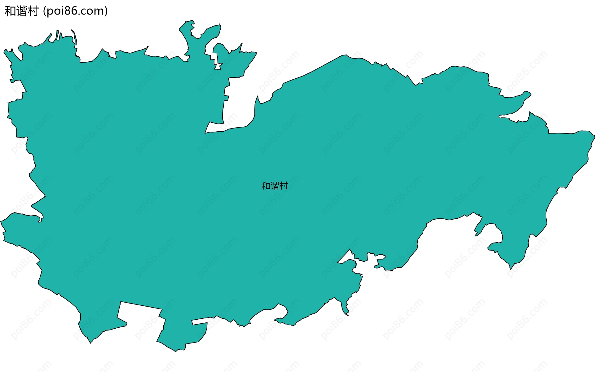 和谐村边界地图