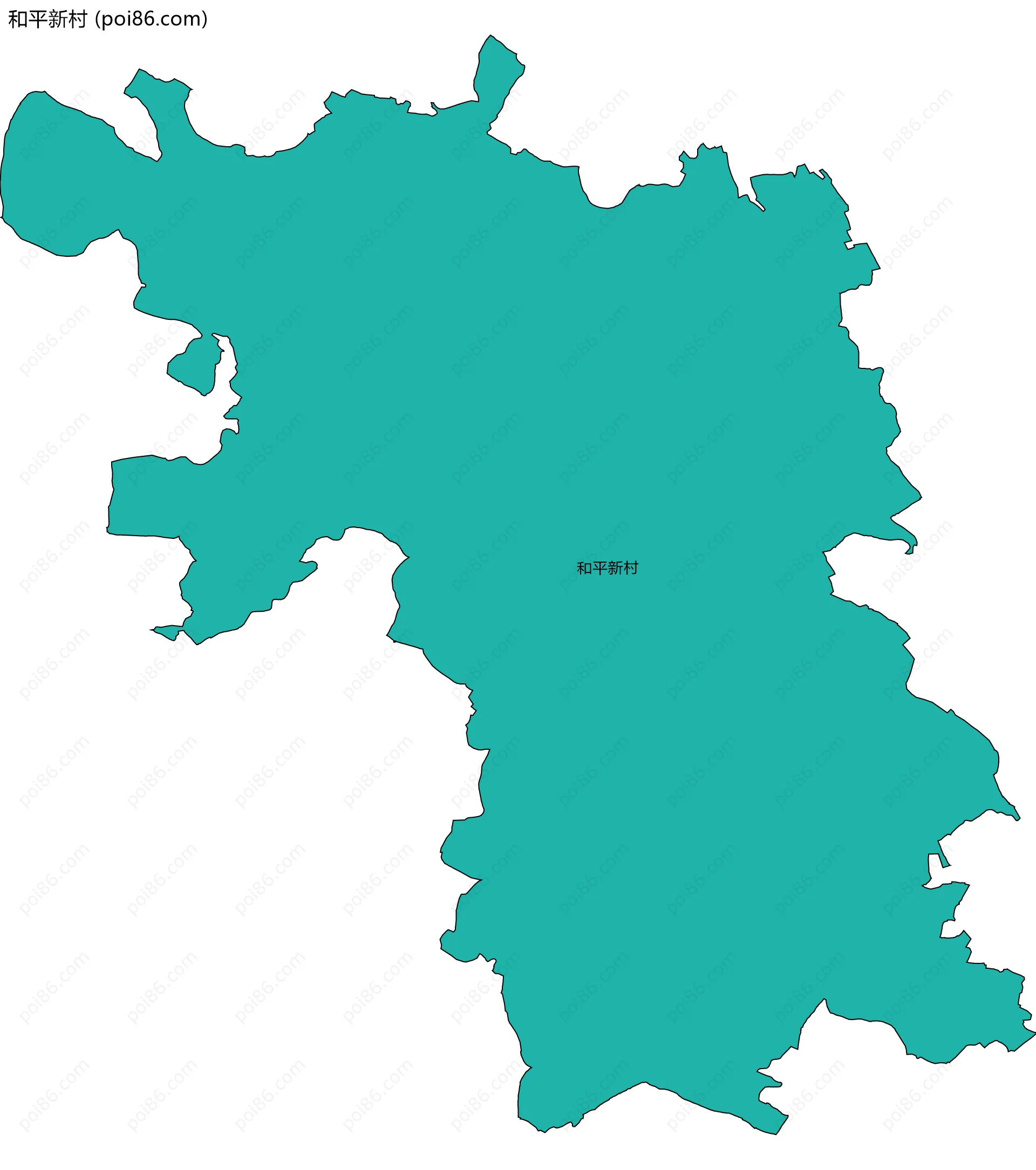 和平新村边界地图