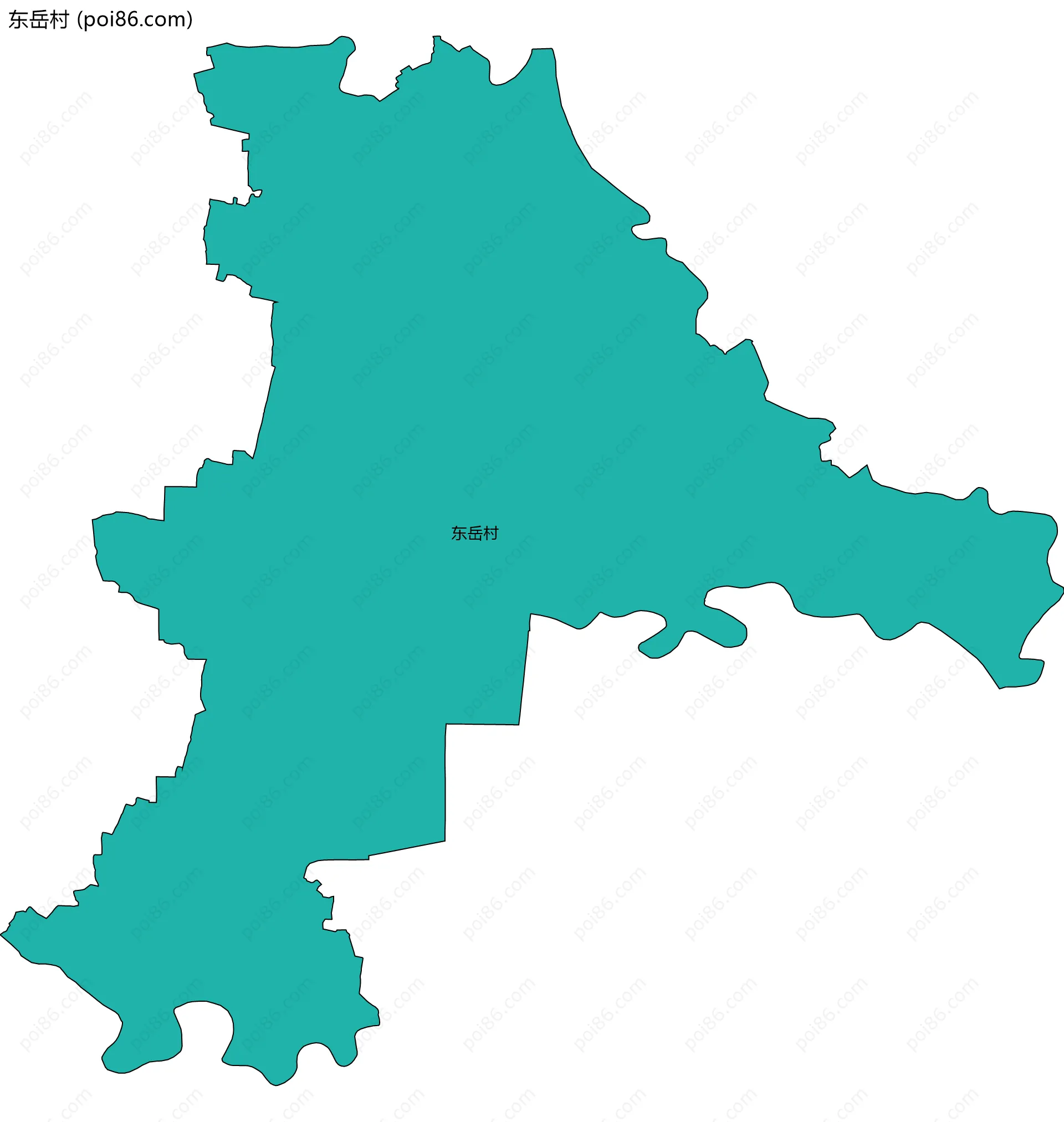 东岳村边界地图