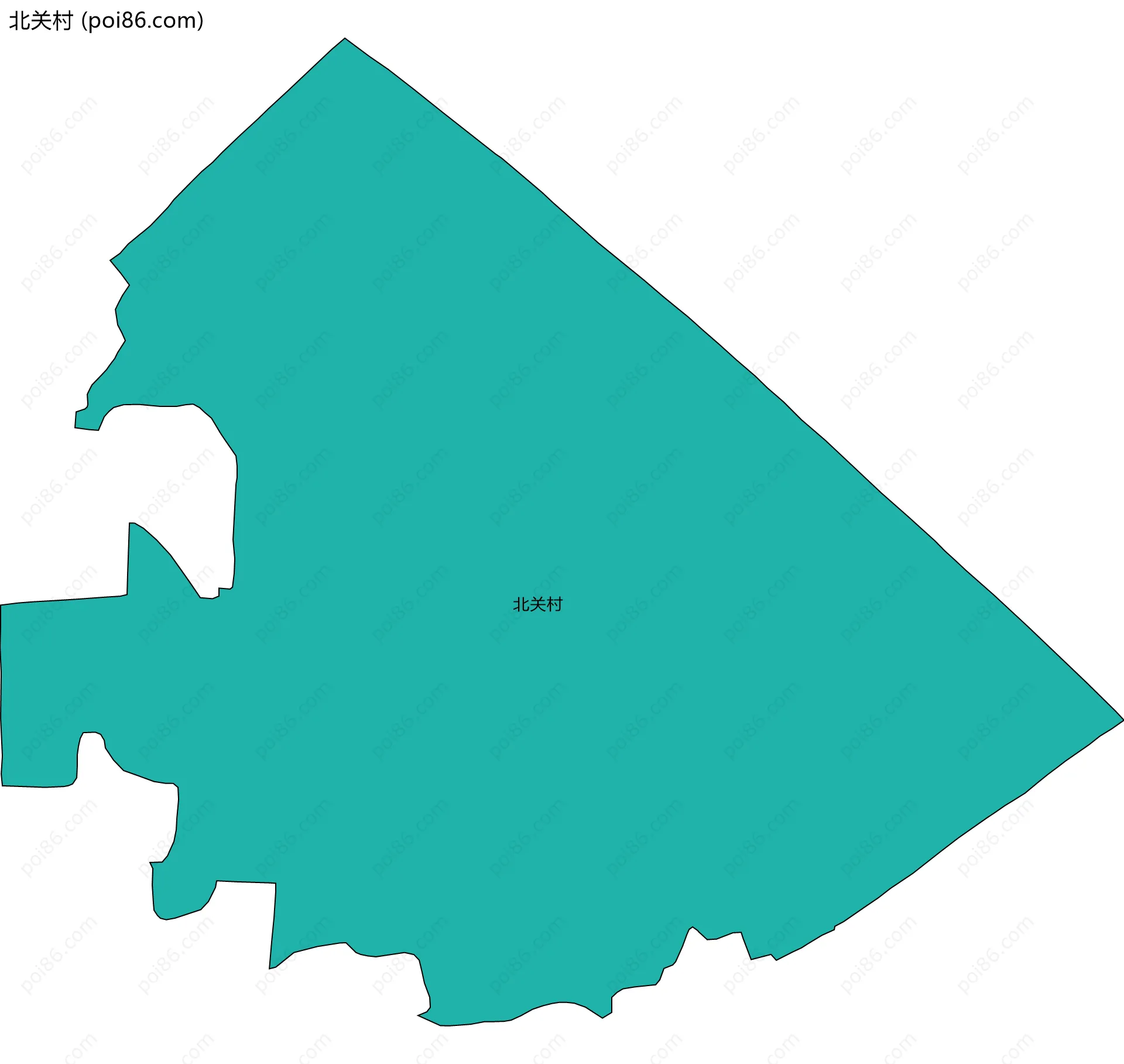 北关村边界地图