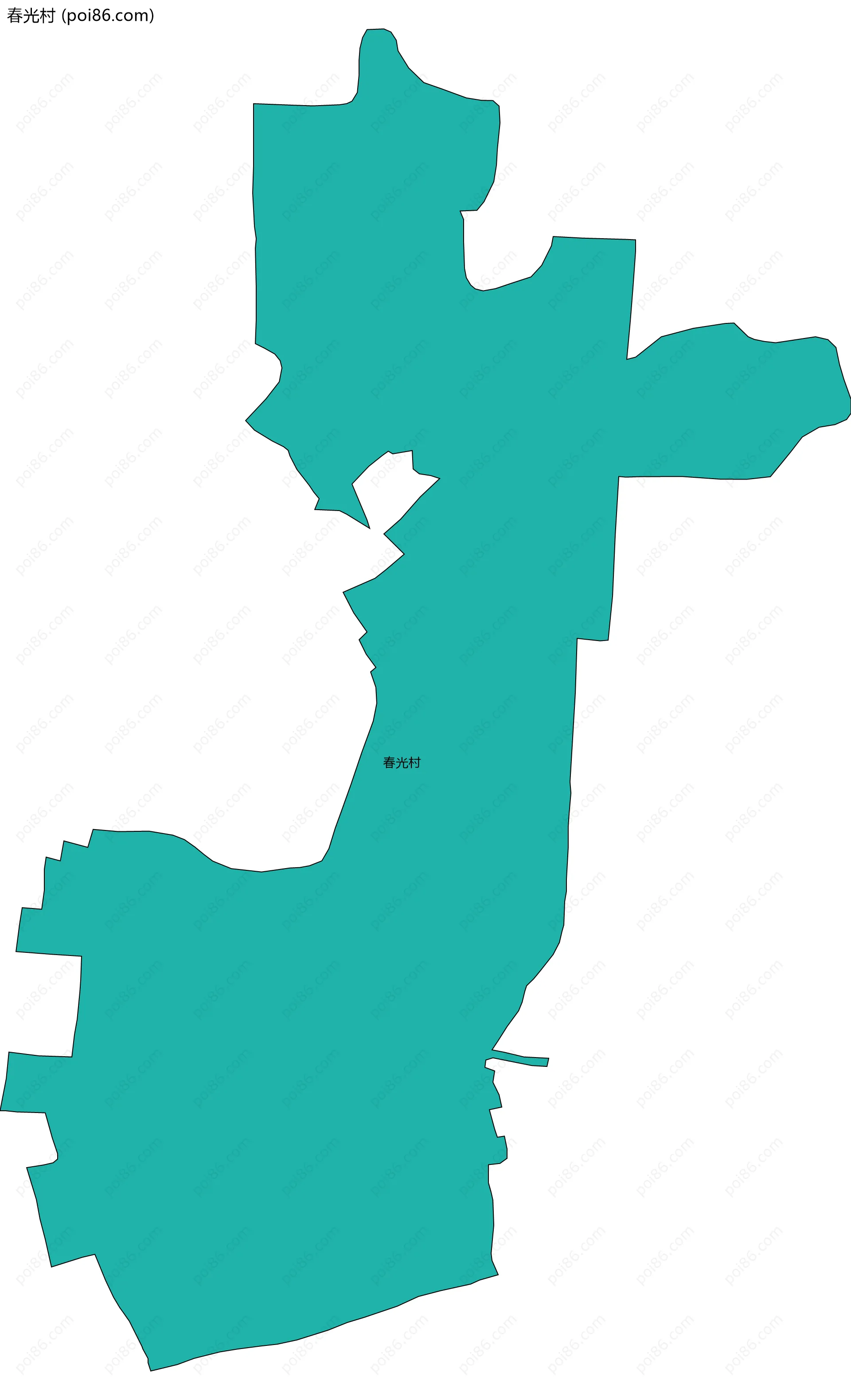 春光村边界地图