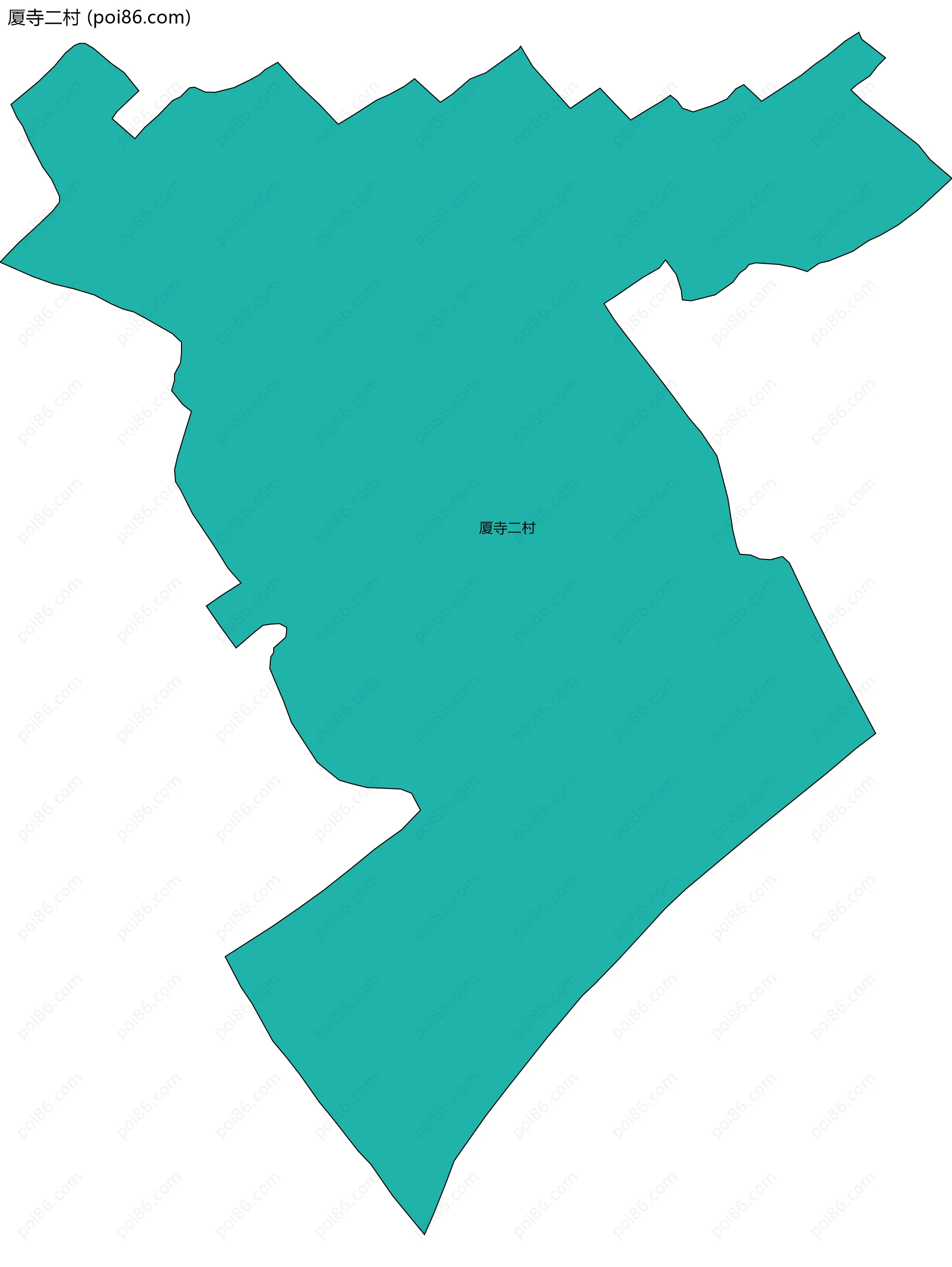 厦寺二村边界地图