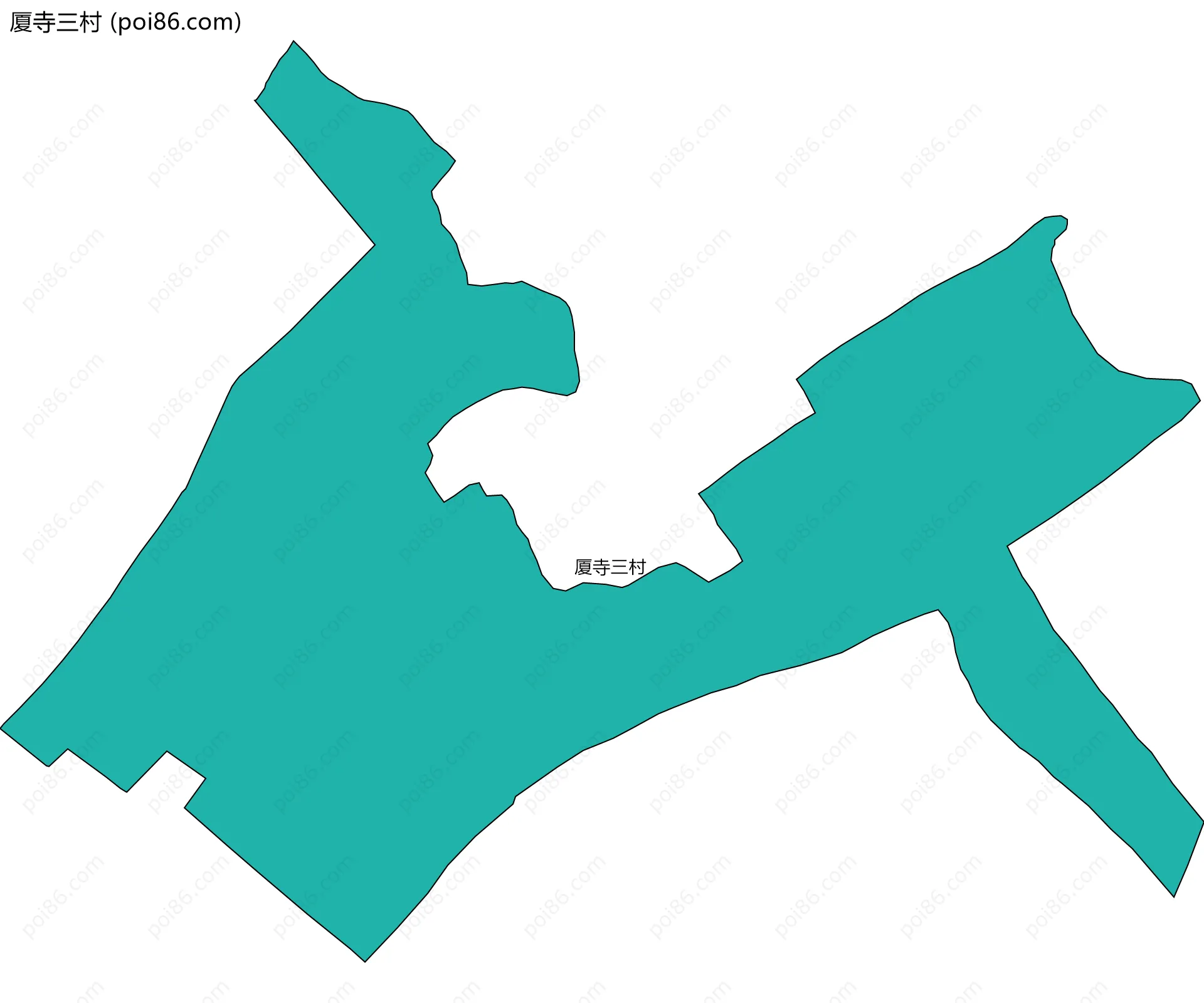 厦寺三村边界地图