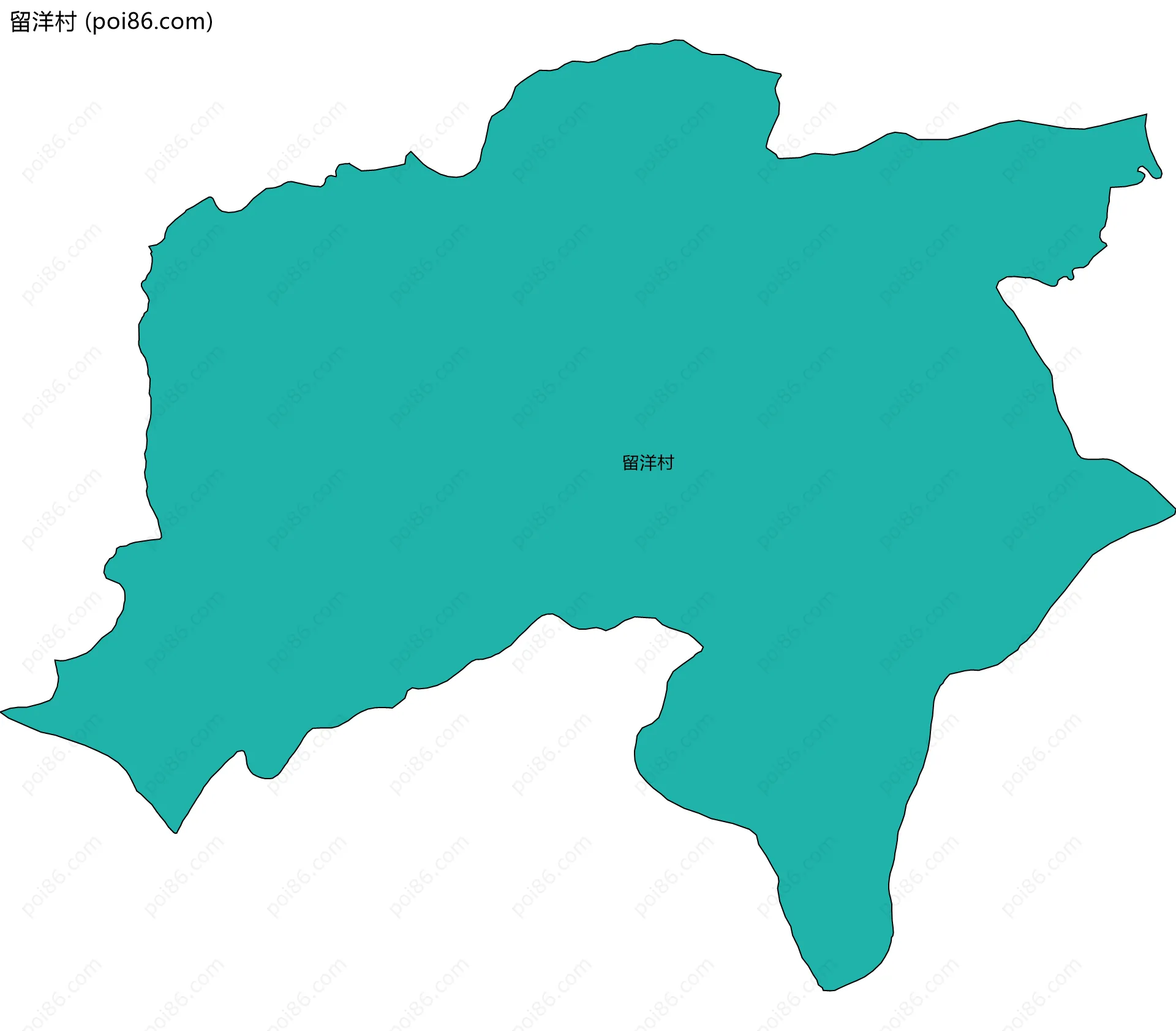 留洋村边界地图