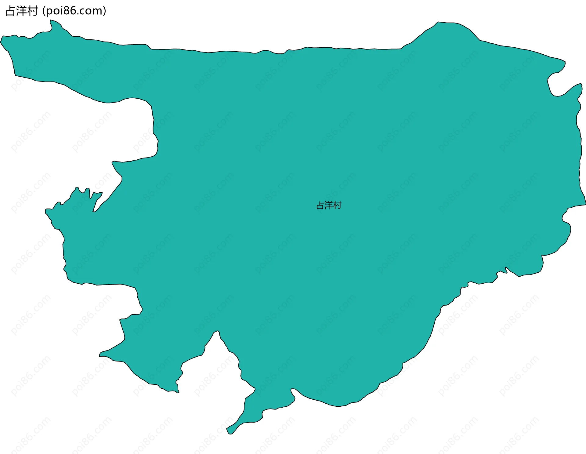 占洋村边界地图