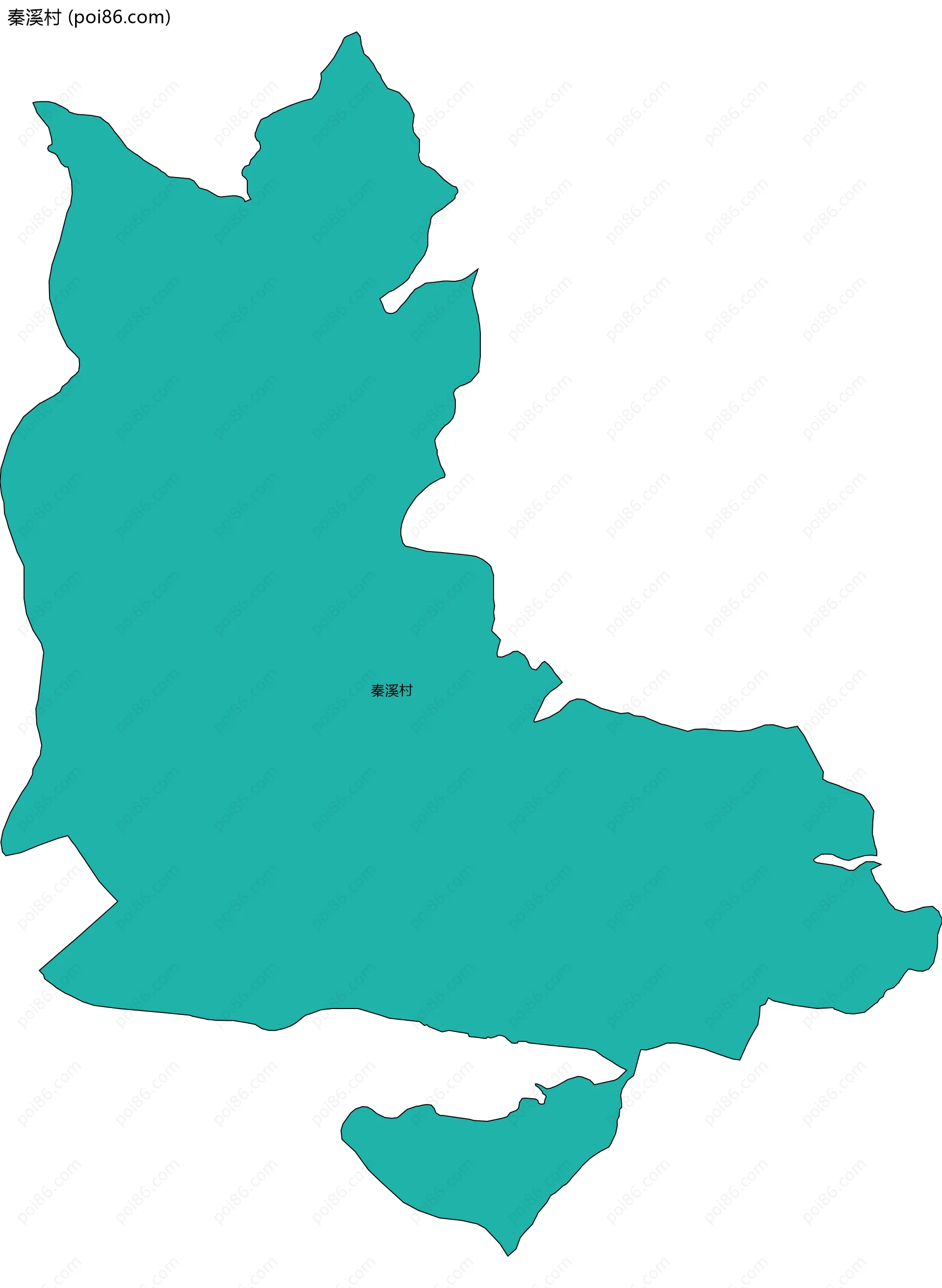 秦溪村边界地图