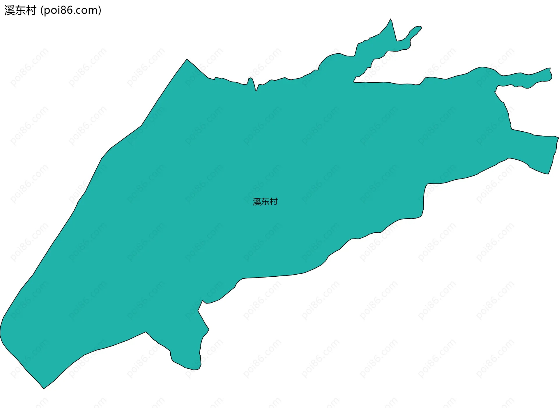 溪东村边界地图