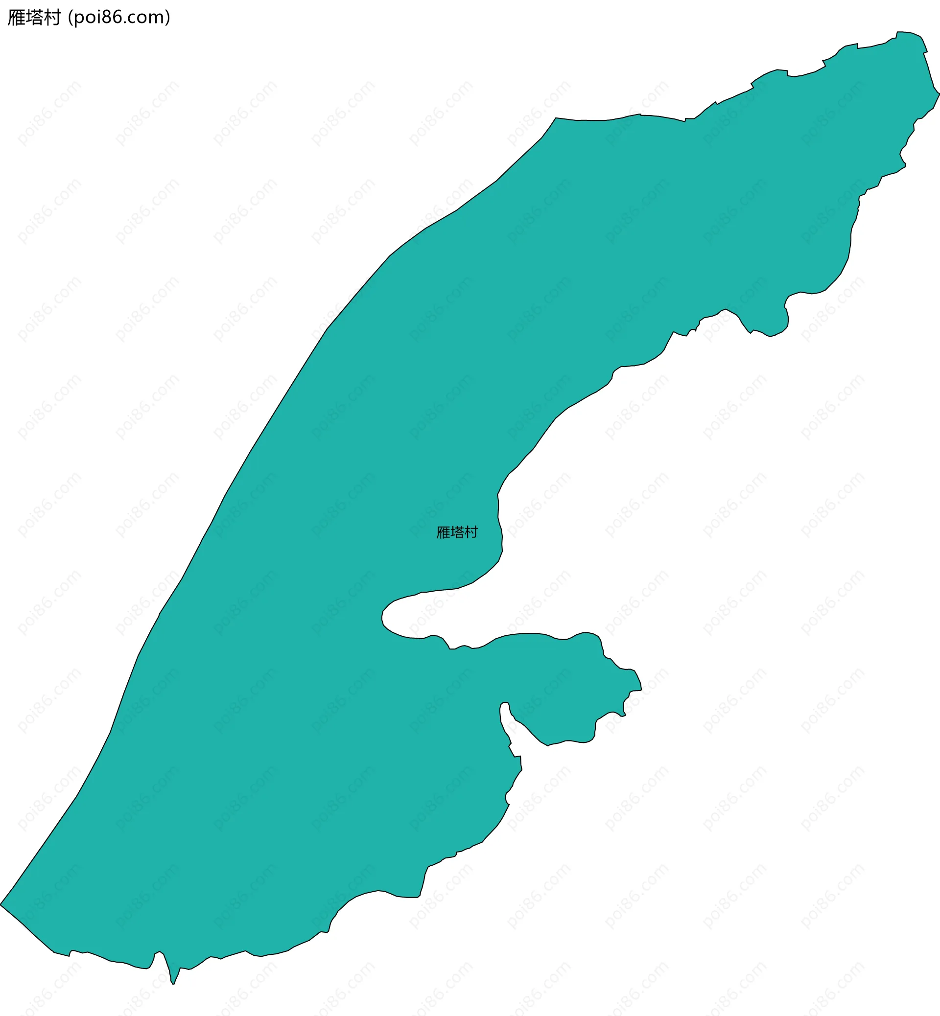 雁塔村边界地图