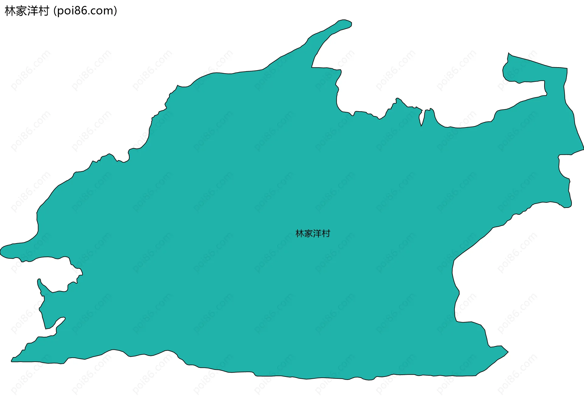 林家洋村边界地图