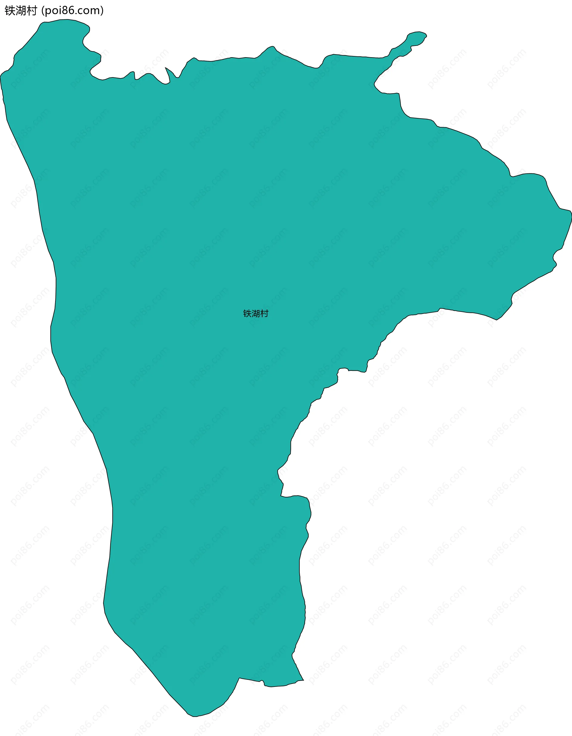 铁湖村边界地图