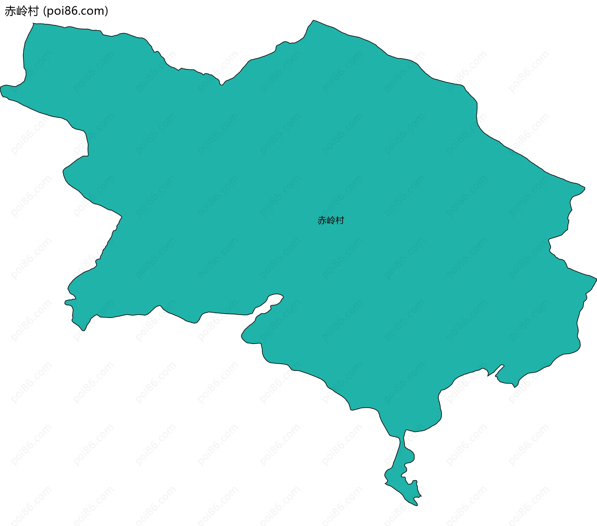 赤岭村边界地图