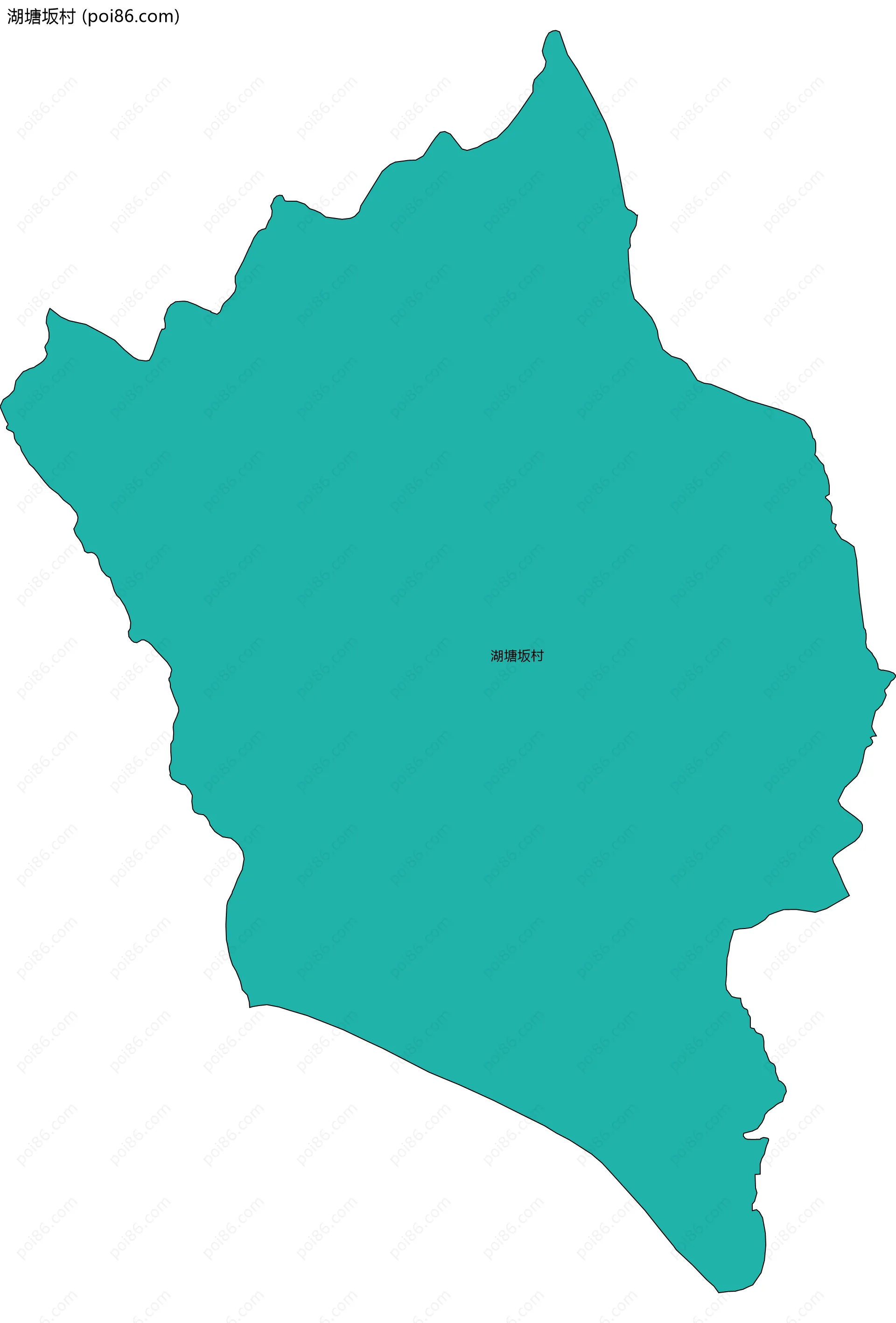 湖塘坂村边界地图