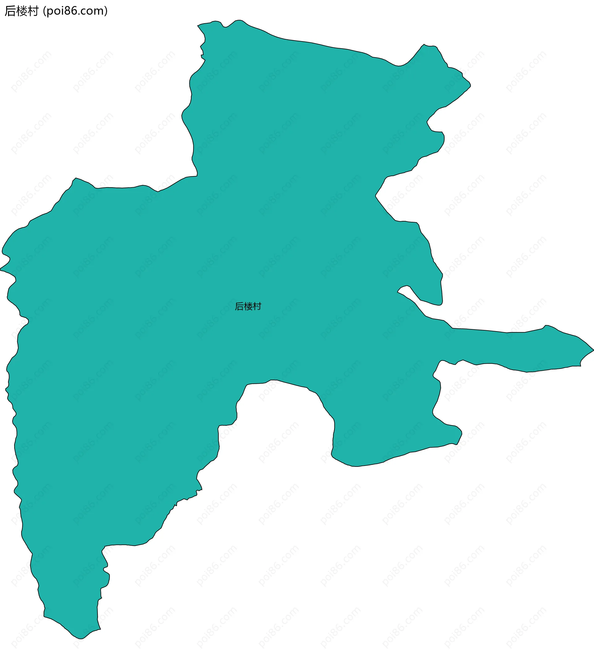 后楼村边界地图