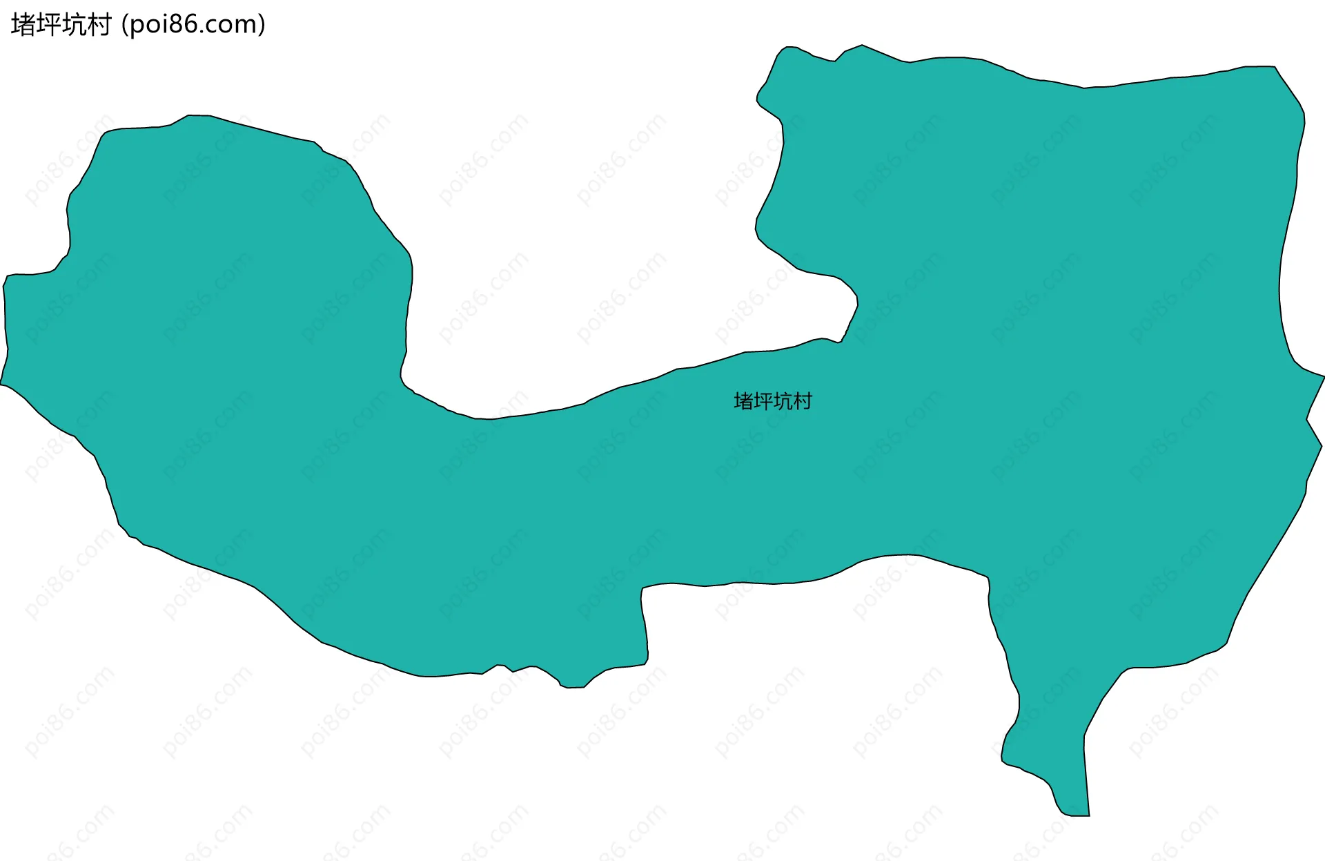 堵坪坑村边界地图