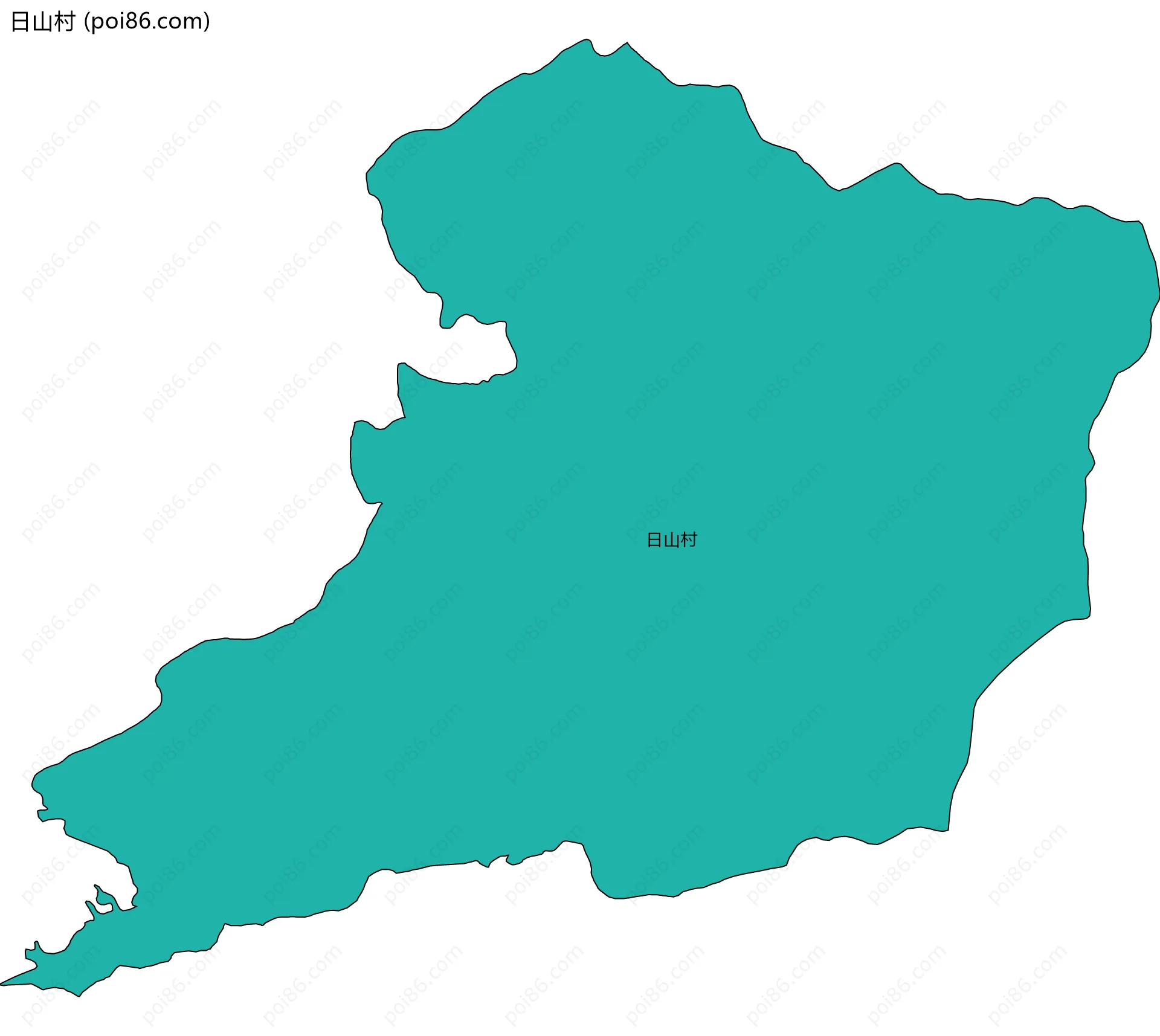 日山村边界地图