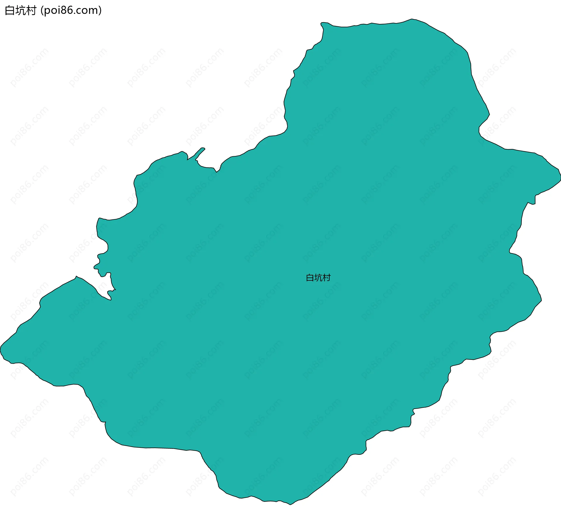 白坑村边界地图