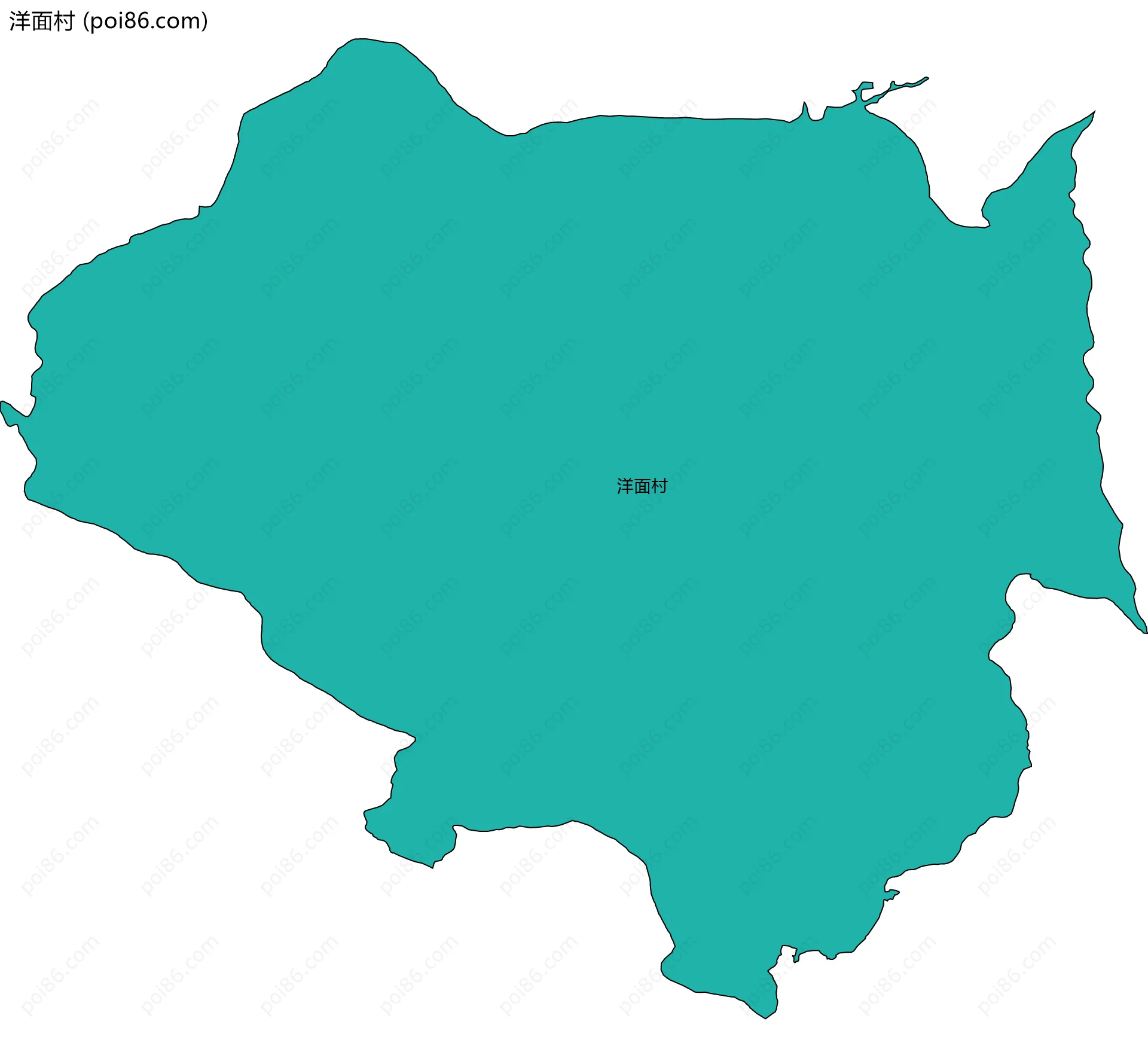 洋面村边界地图
